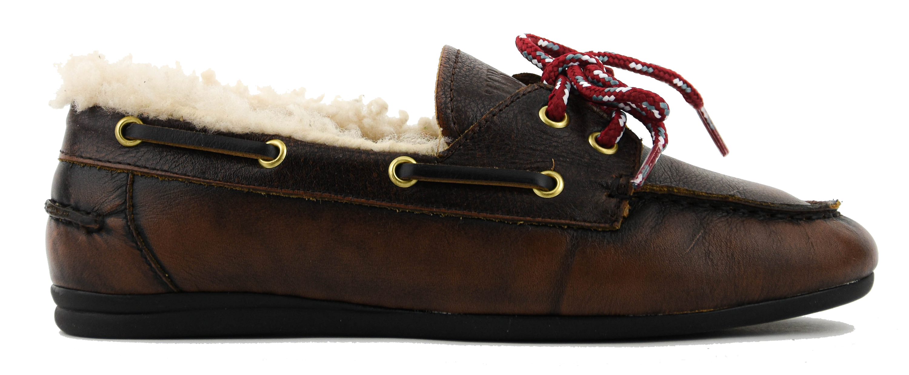 TORAL NAHUA FUR MOCCASINE BROWN LEATHER