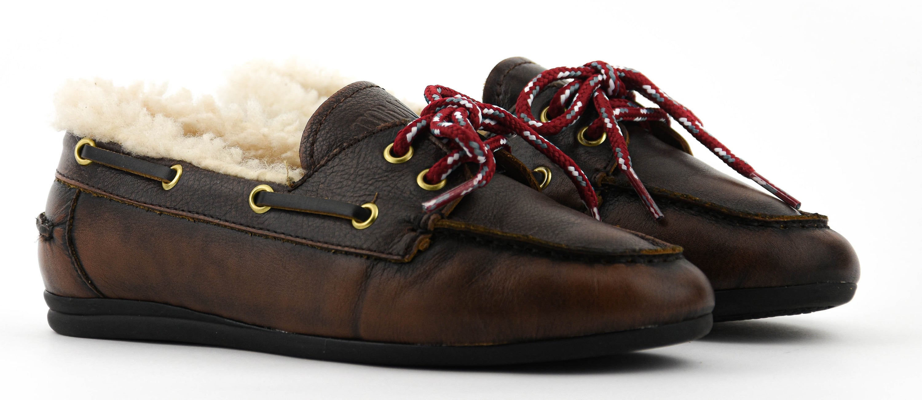 TORAL NAHUA FUR MOCCASINE BROWN LEATHER