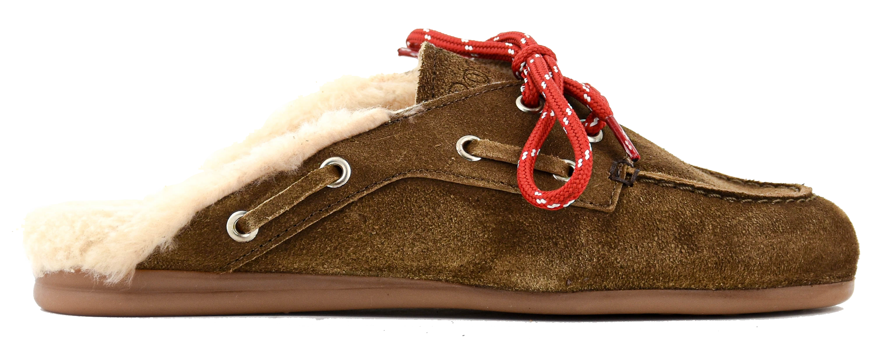 POSA BOAT LOAFER MULE DARK BROWN