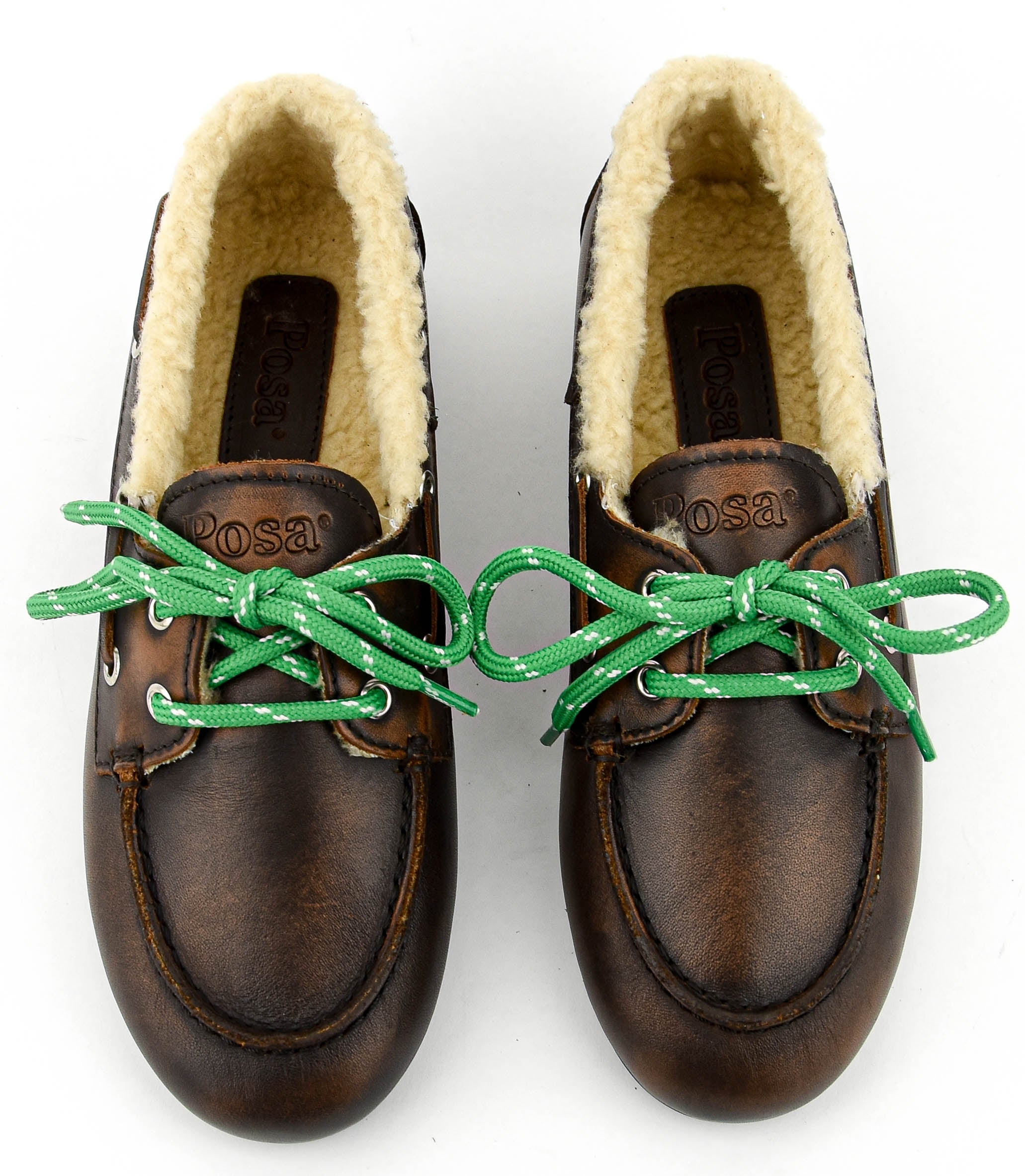 POSA BOAT LOAFER COFFEE SHEARLING