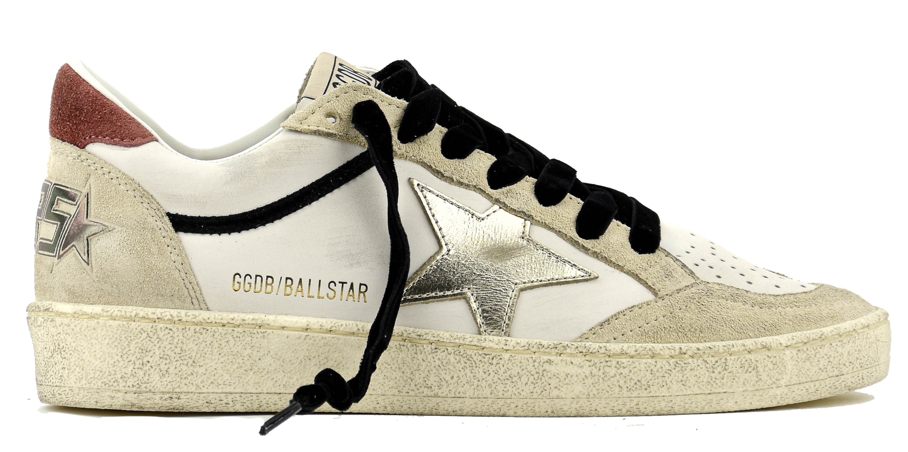 GOLDEN GOOSE BALLSTAR WHITE PLATINUM