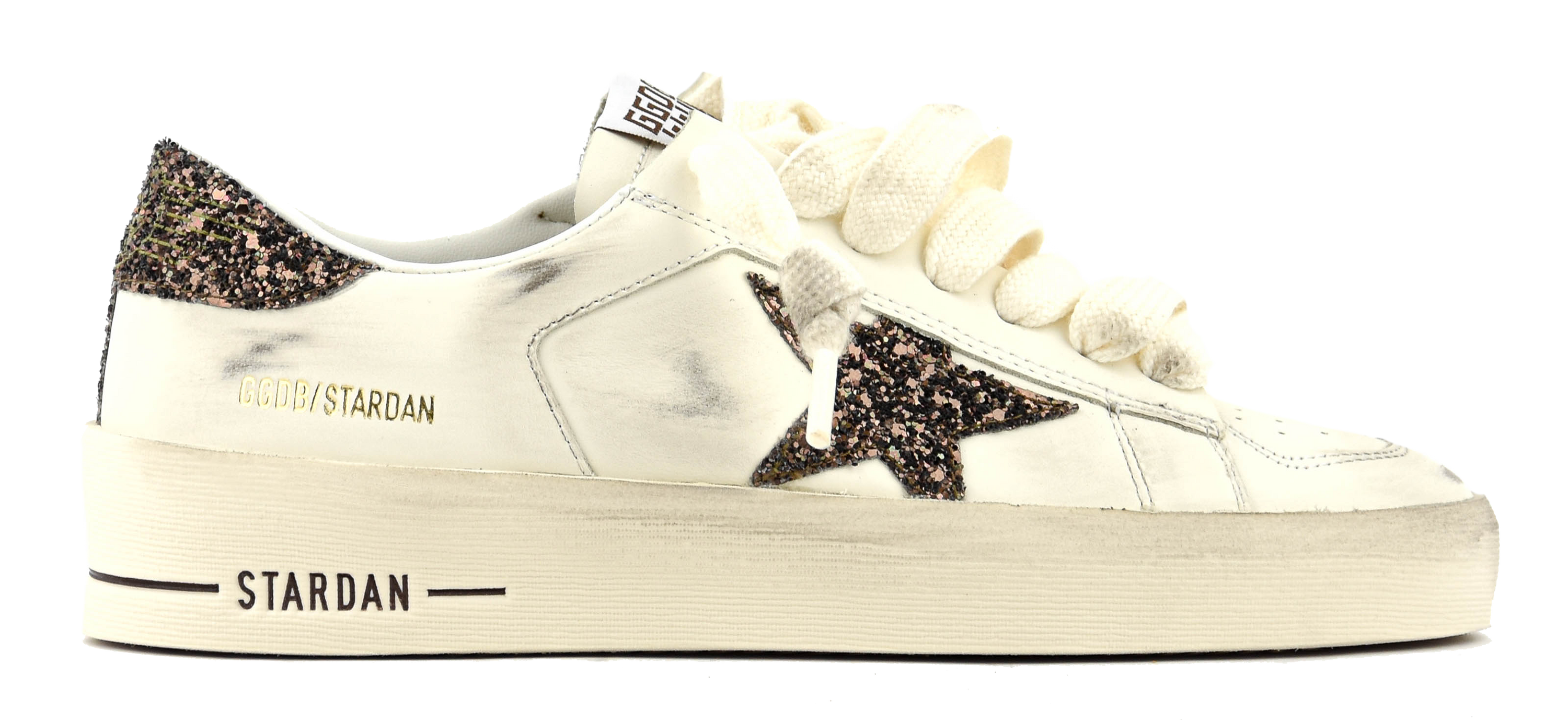 GOLDEN GOOSE STARDAN WHITE BROWN
