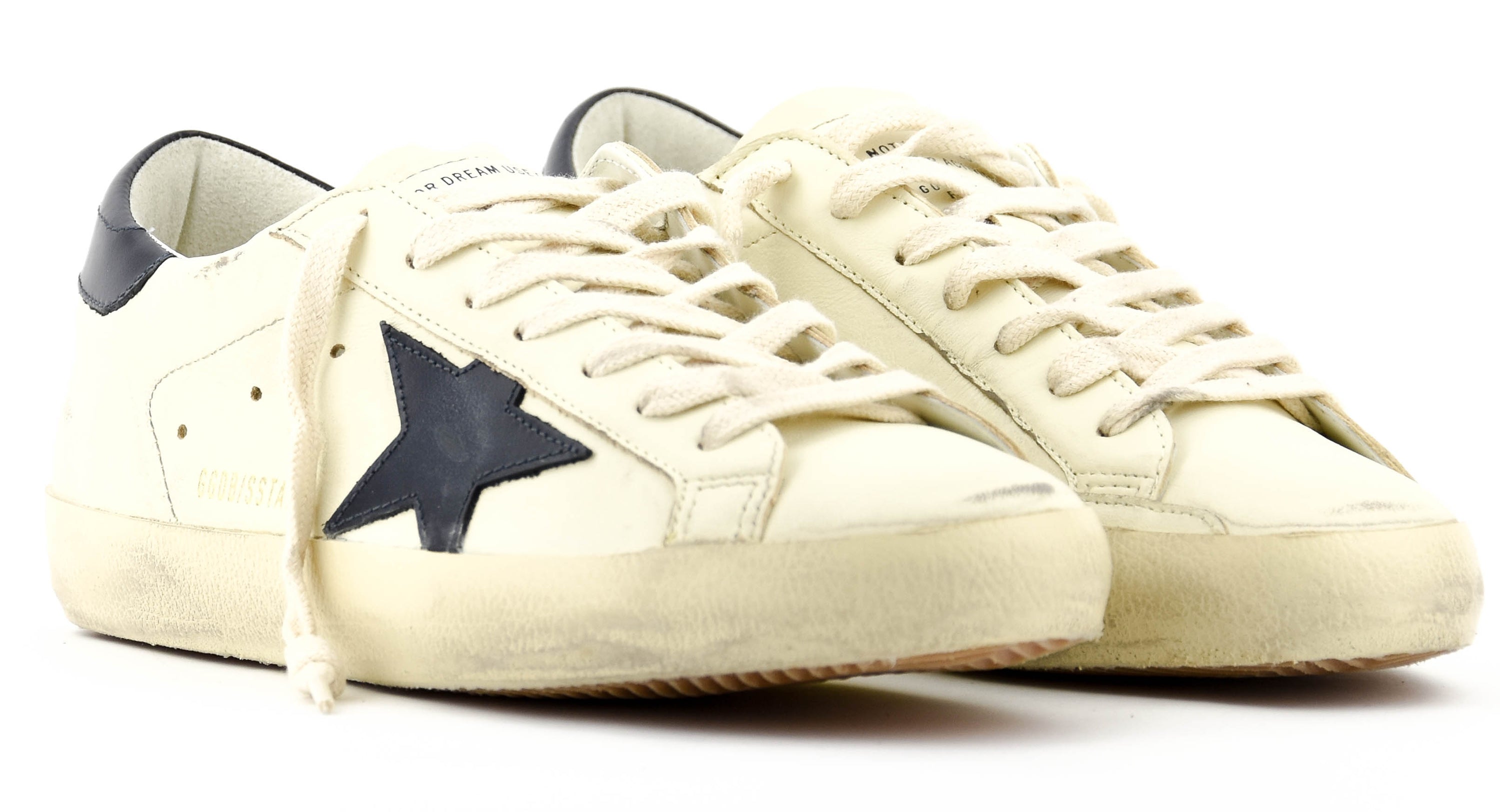 GOLDEN GOOSE SUPERSTAR CREAM BLUE