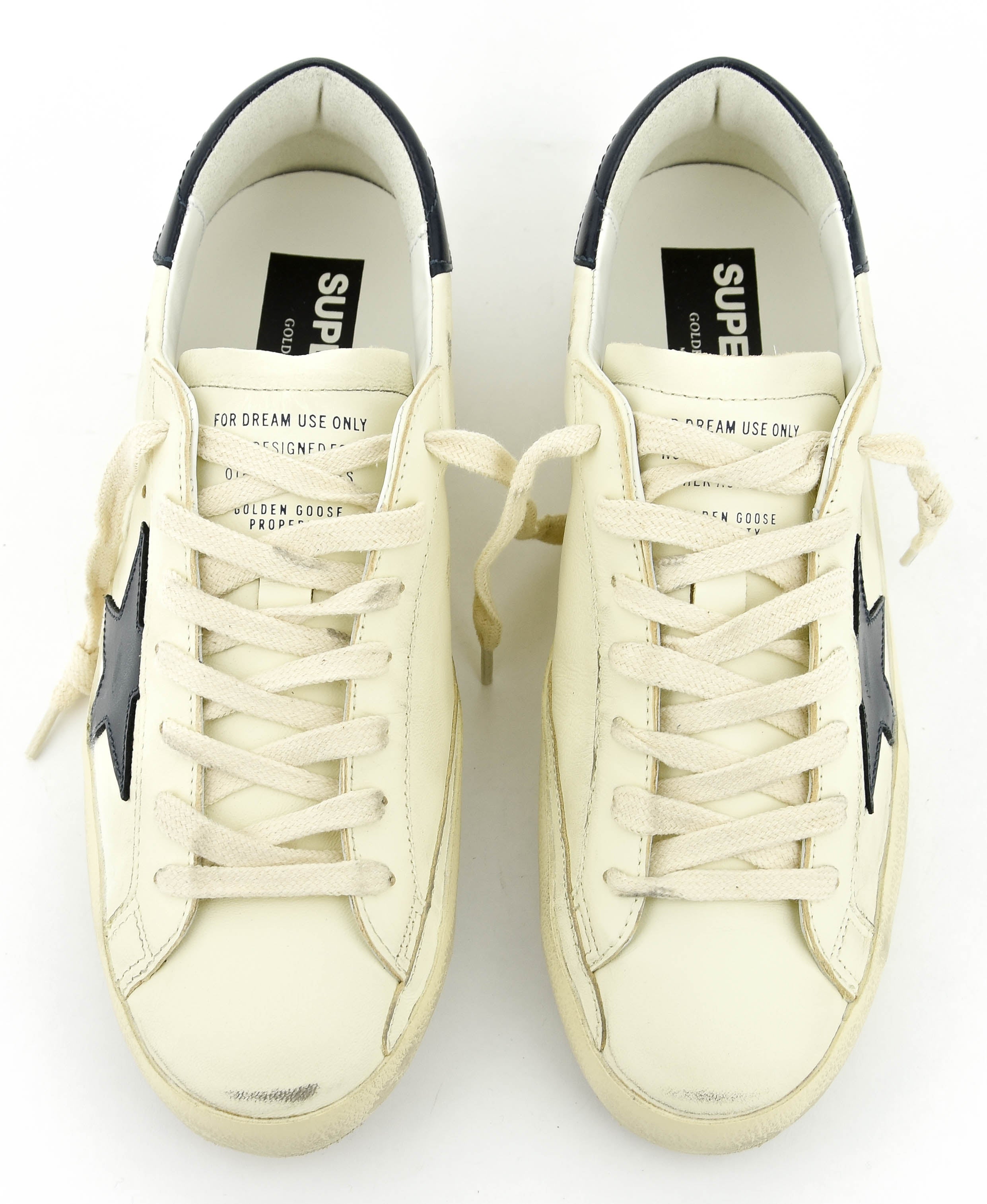 GOLDEN GOOSE SUPERSTAR CREAM BLUE