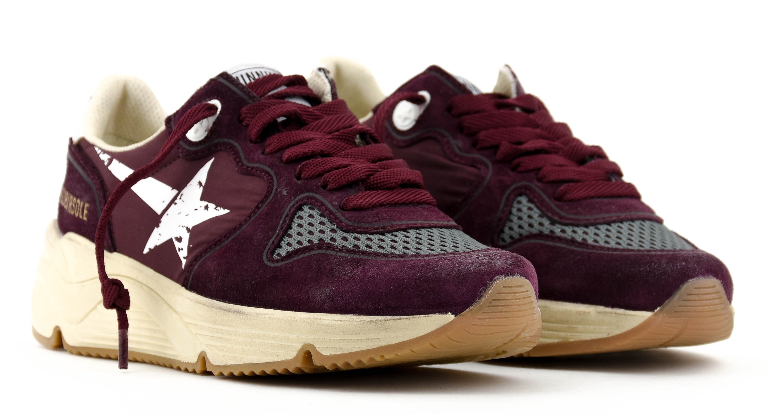 GOLDEN GOOSE RUNNING SOLE BORDEAUX