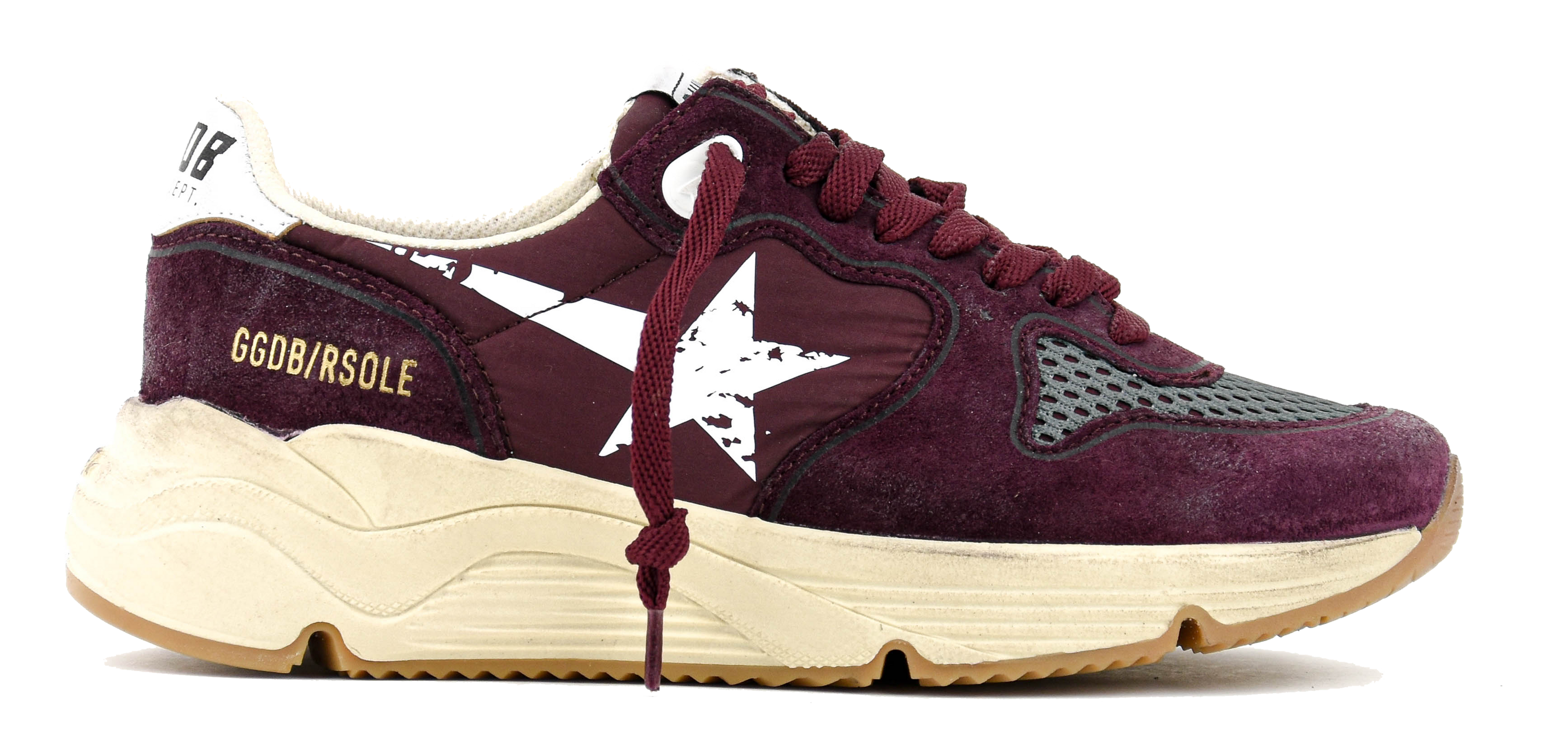 GOLDEN GOOSE RUNNING SOLE BORDEAUX