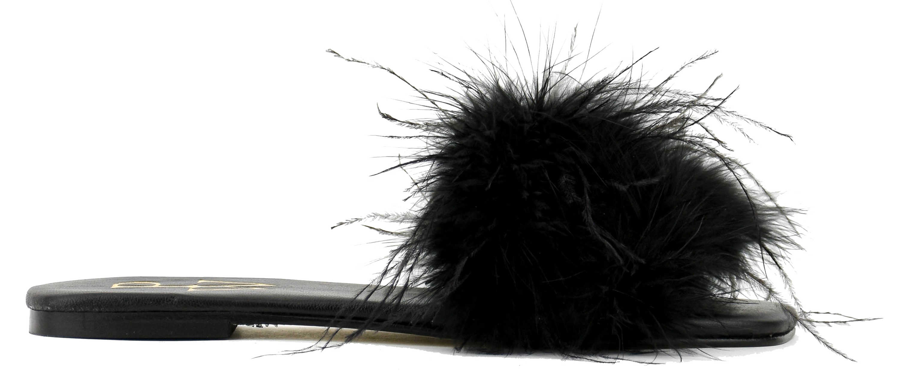 PAUL WARMER FEATHER SLIDE BLACK