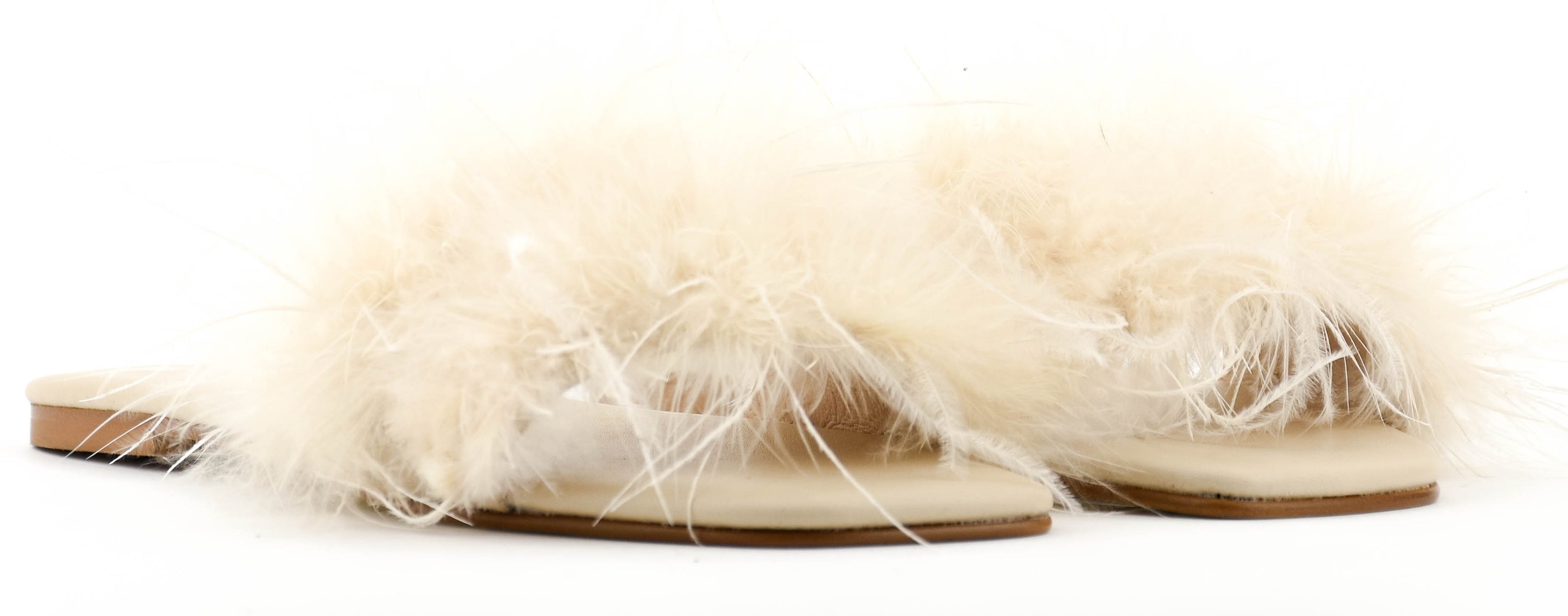 PAUL WARMER FEATHER SLIDE OFF WHITE