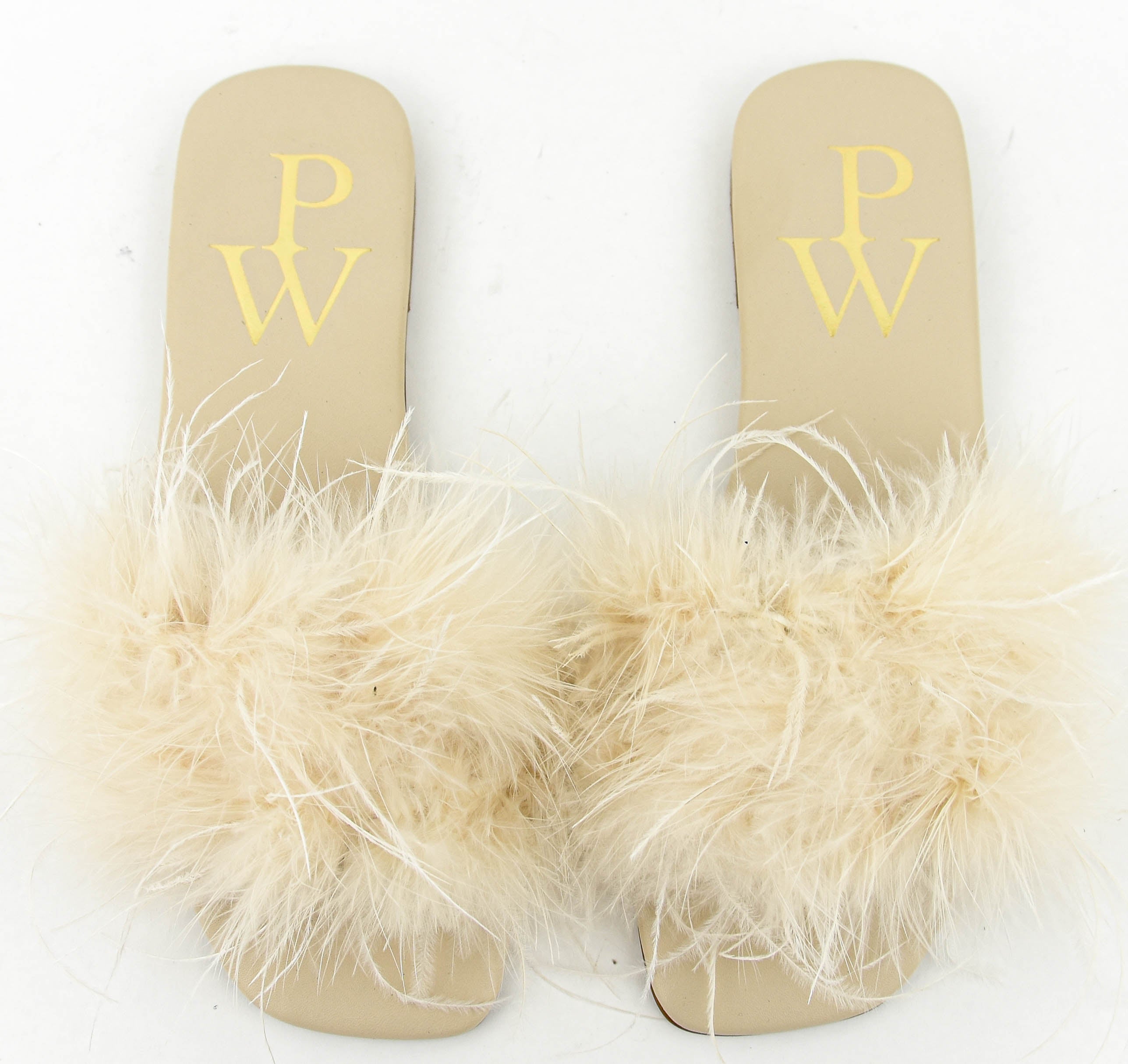 PAUL WARMER FEATHER SLIDE OFF WHITE