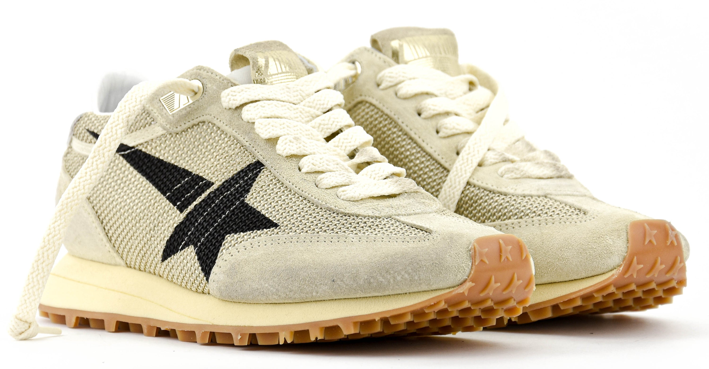 GOLDEN GOOSE MARATHON BEIGE BLACK