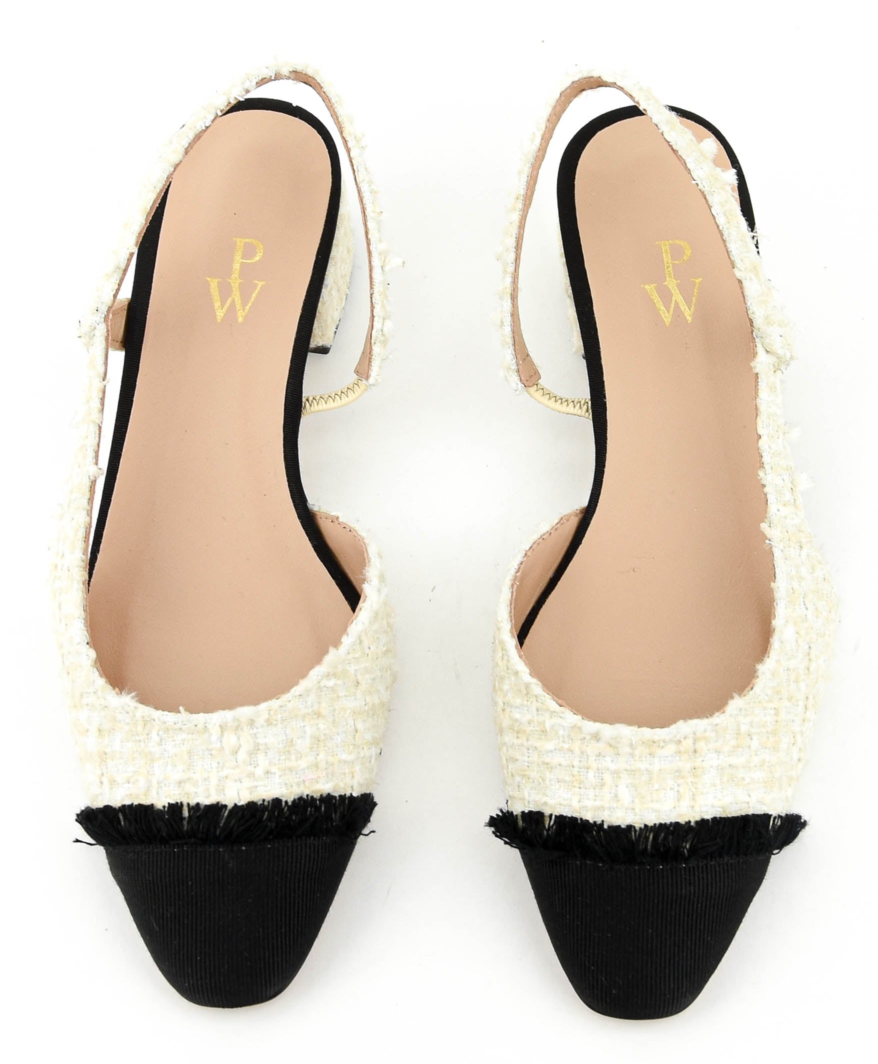 PAUL WARMER LOULOU SLING BLACK WHITE