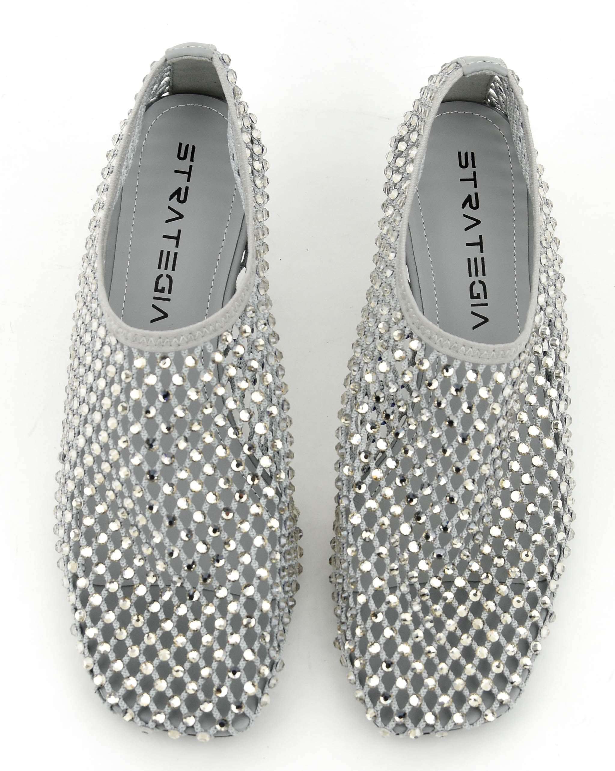 STRATEGIA CRYSTAL HEELS LIGHT GREY