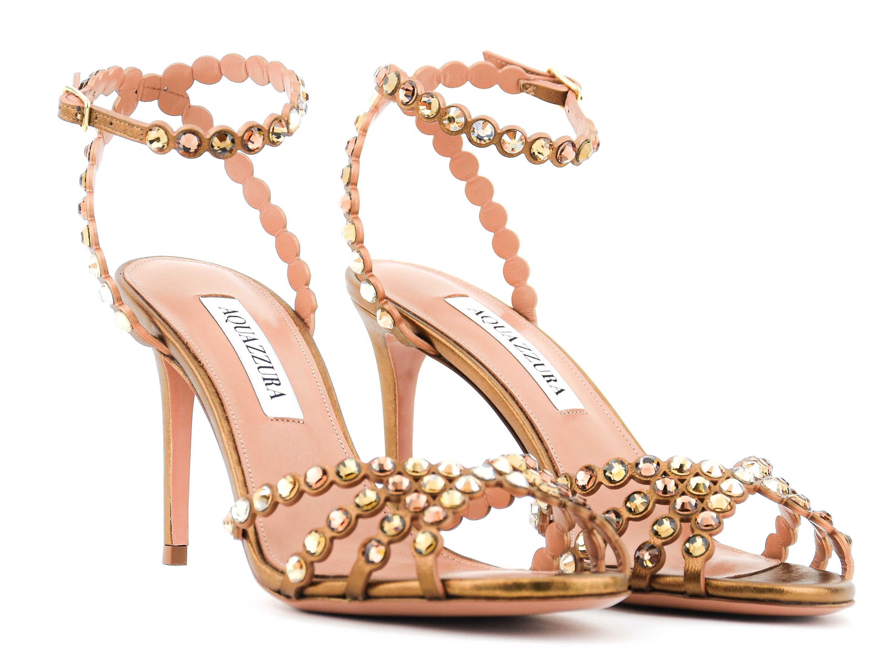 AQUAZZURA TEQUILA SANDAL 85 BRONZE