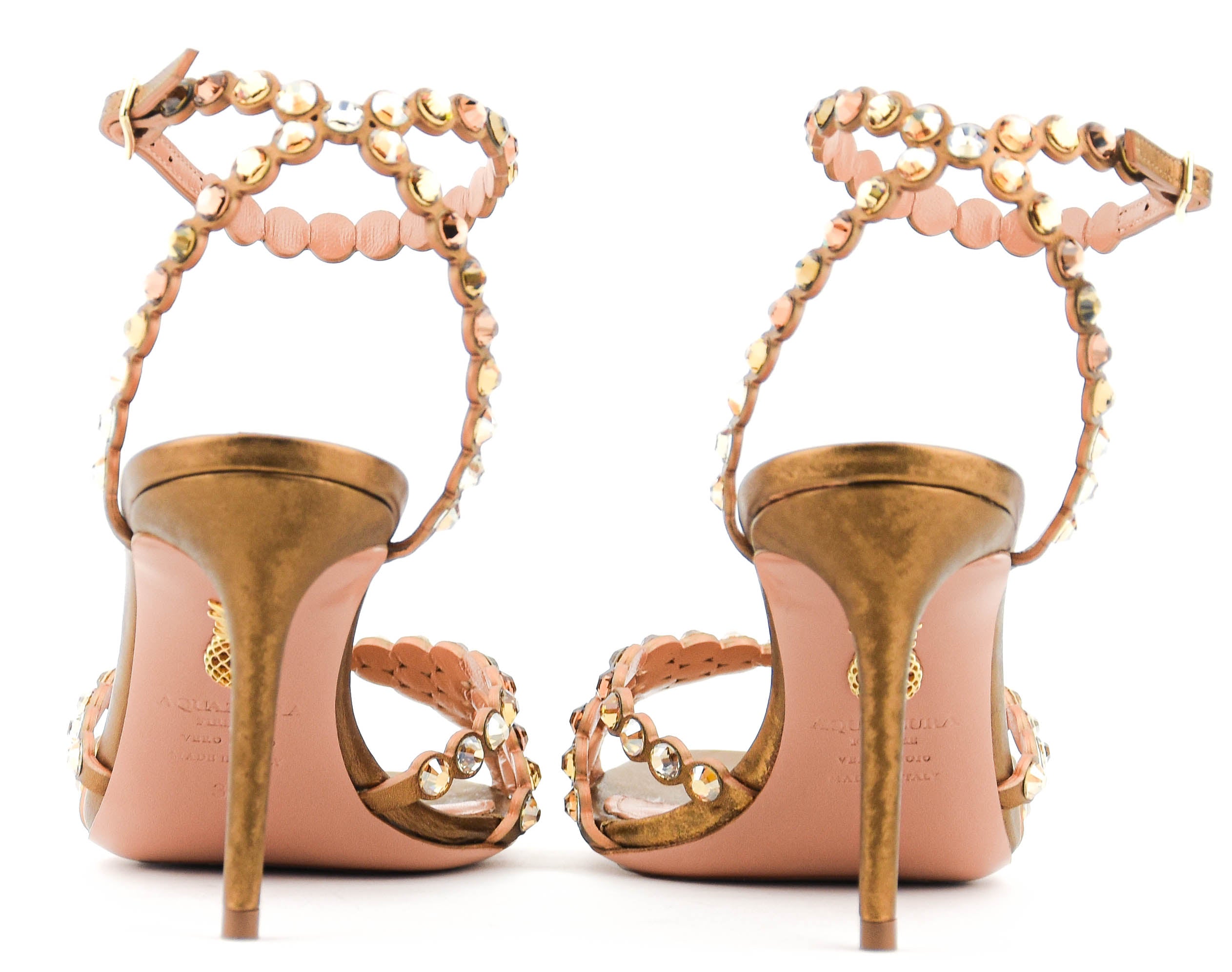 AQUAZZURA TEQUILA SANDAL 85 BRONZE