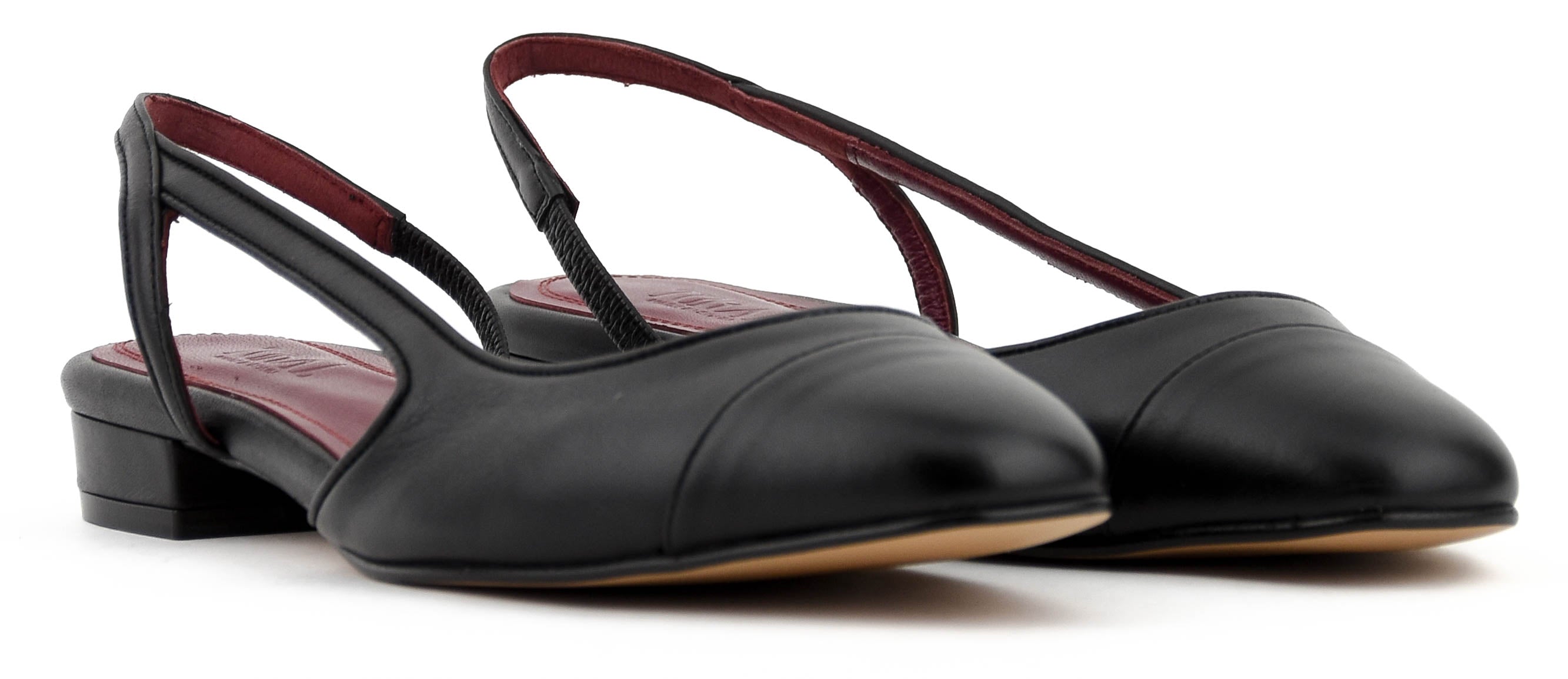 TORAL MANHATTAN SLINGBACK BLACK NAPPA