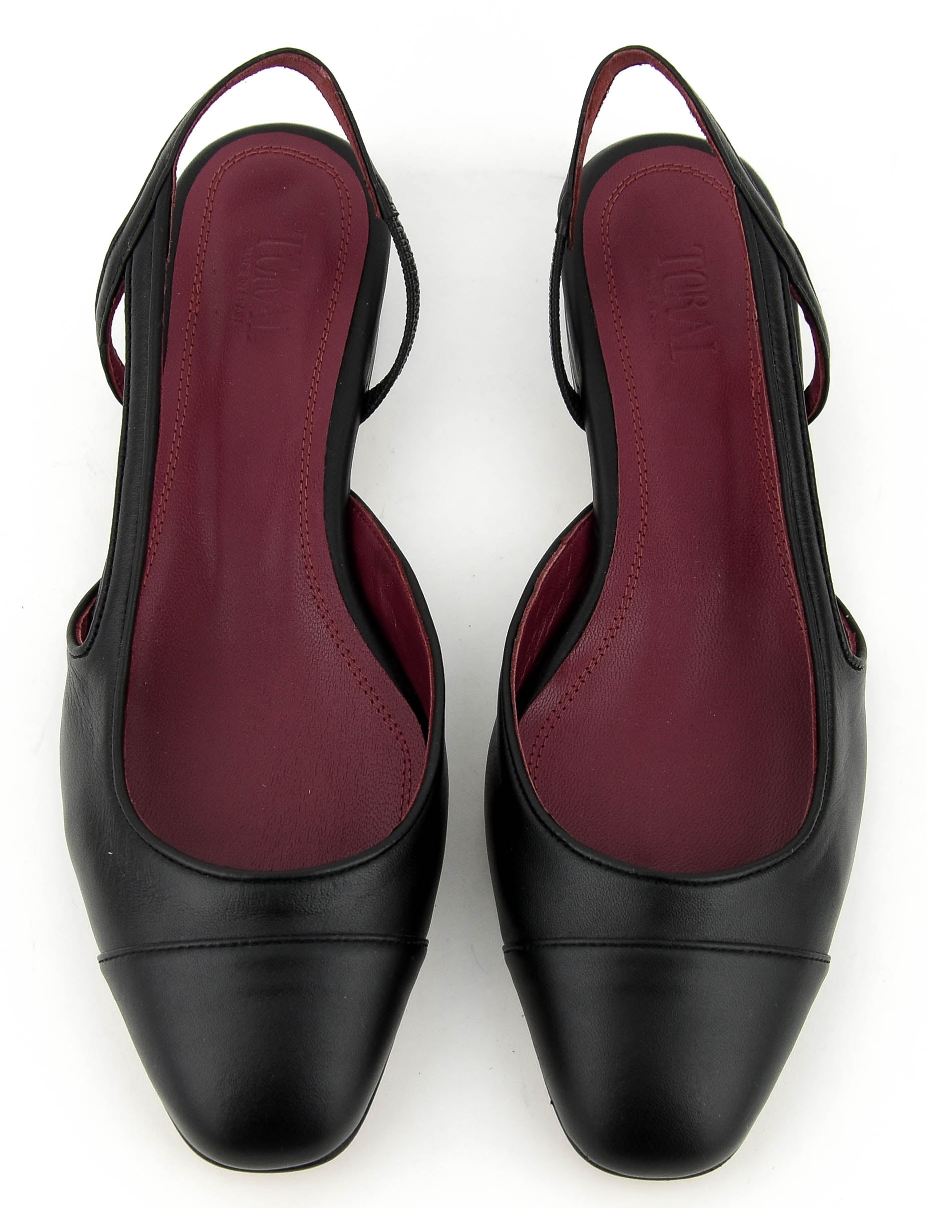 TORAL MANHATTAN SLINGBACK BLACK NAPPA