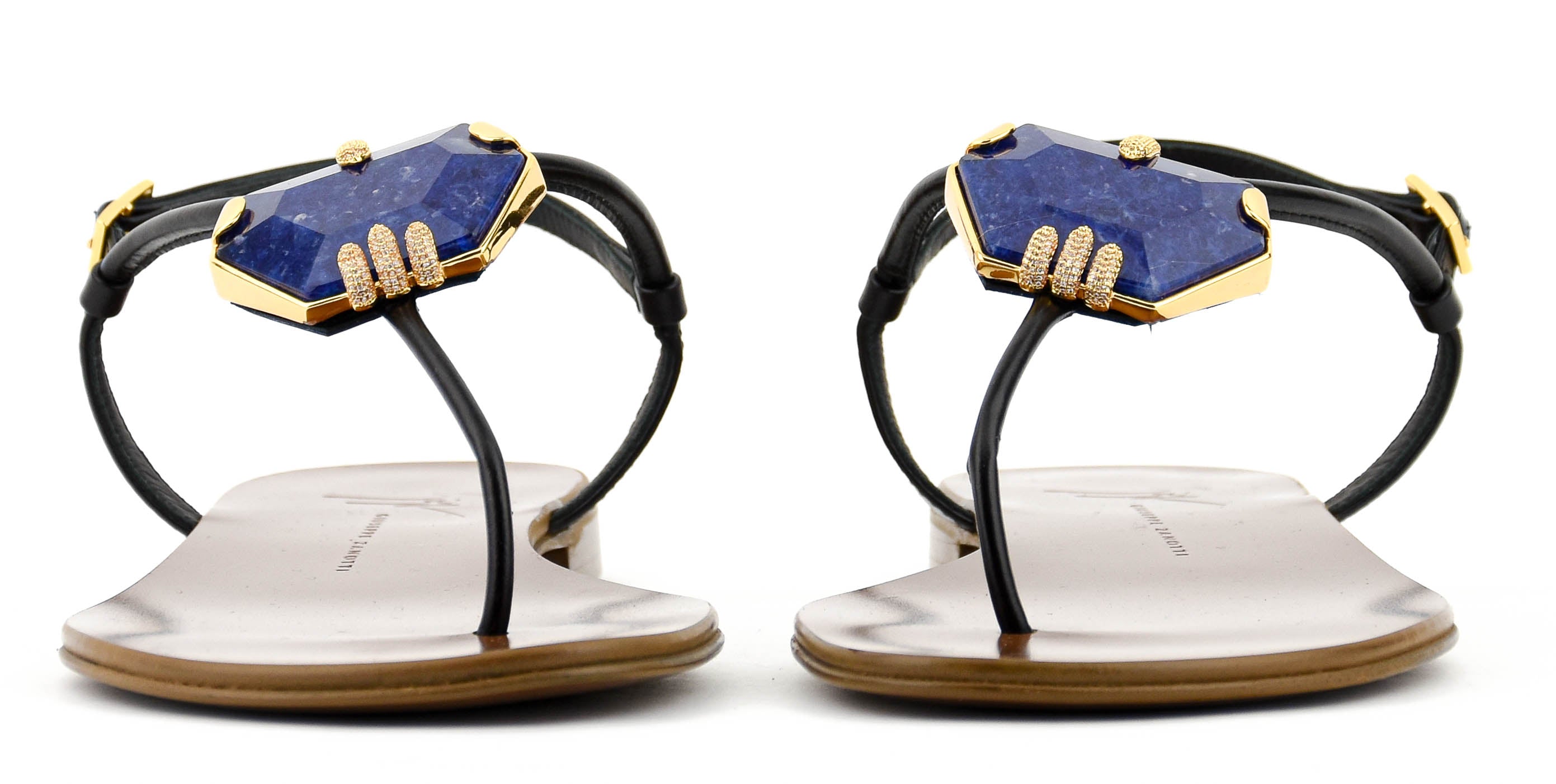 GIUSEPPE ZANOTTI GANASS FLAT NERO/COBALT