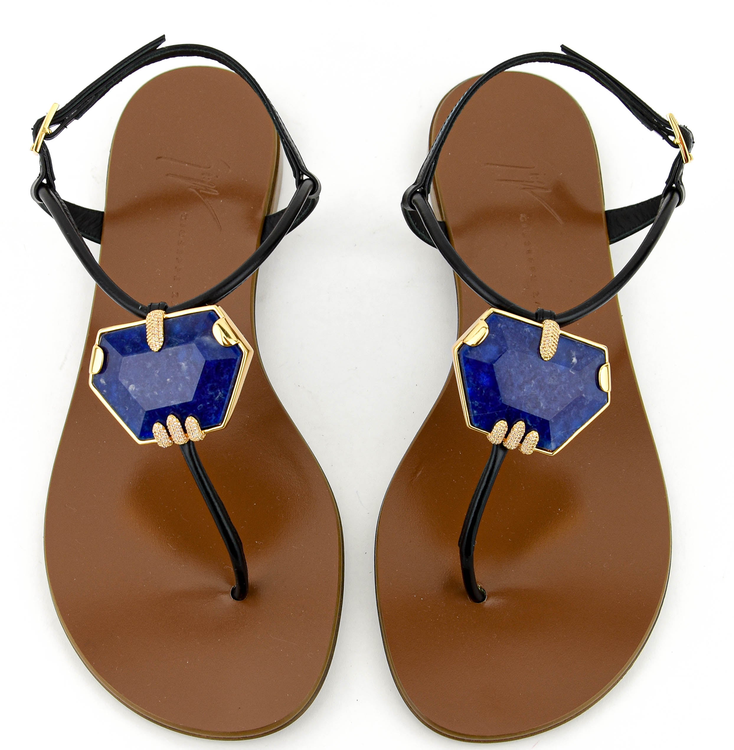 GIUSEPPE ZANOTTI GANASS FLAT NERO/COBALT