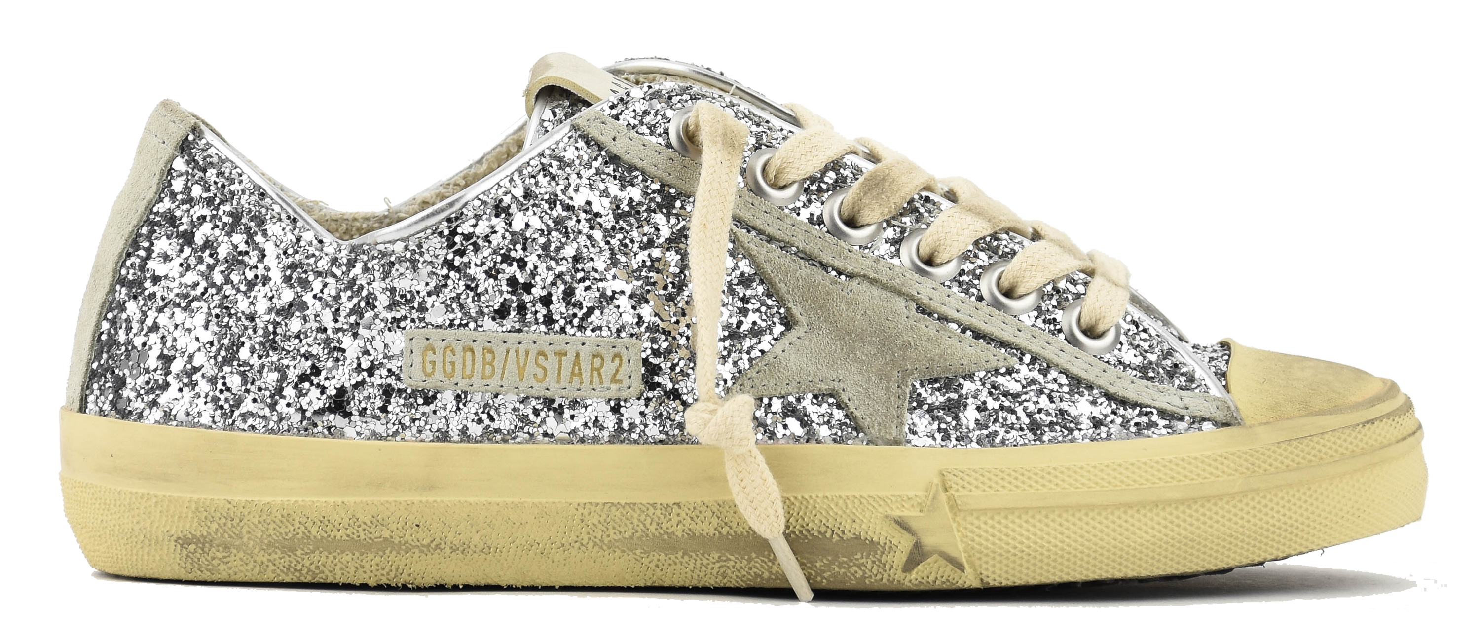 GOLDEN GOOSE V STAR 2 SILVER ICE SNEAKER