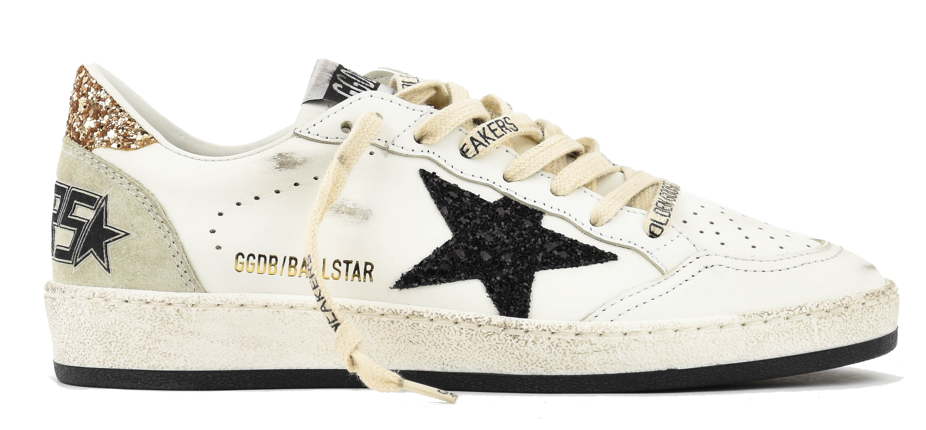 GOLDEN GOOSE BALL STAR WHITE BLACK GOLF