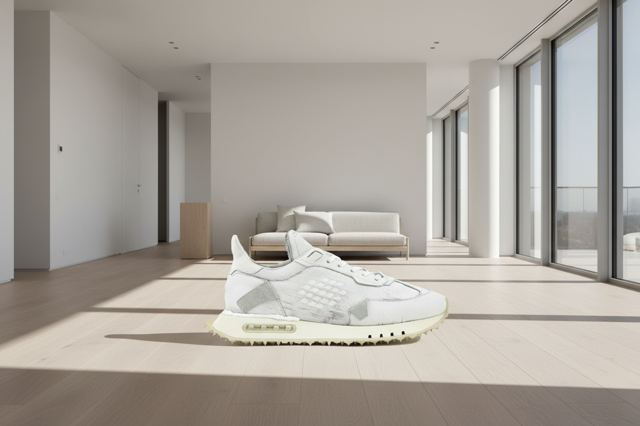 BE+ RACE SNEAKER LASERCUT WHITE MEN