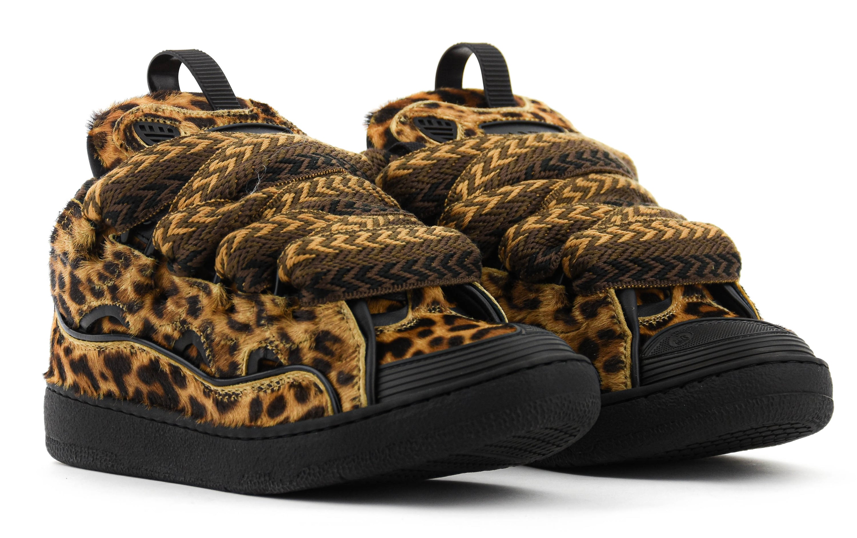 LANVIN CURB SNEAKER LEOPARD