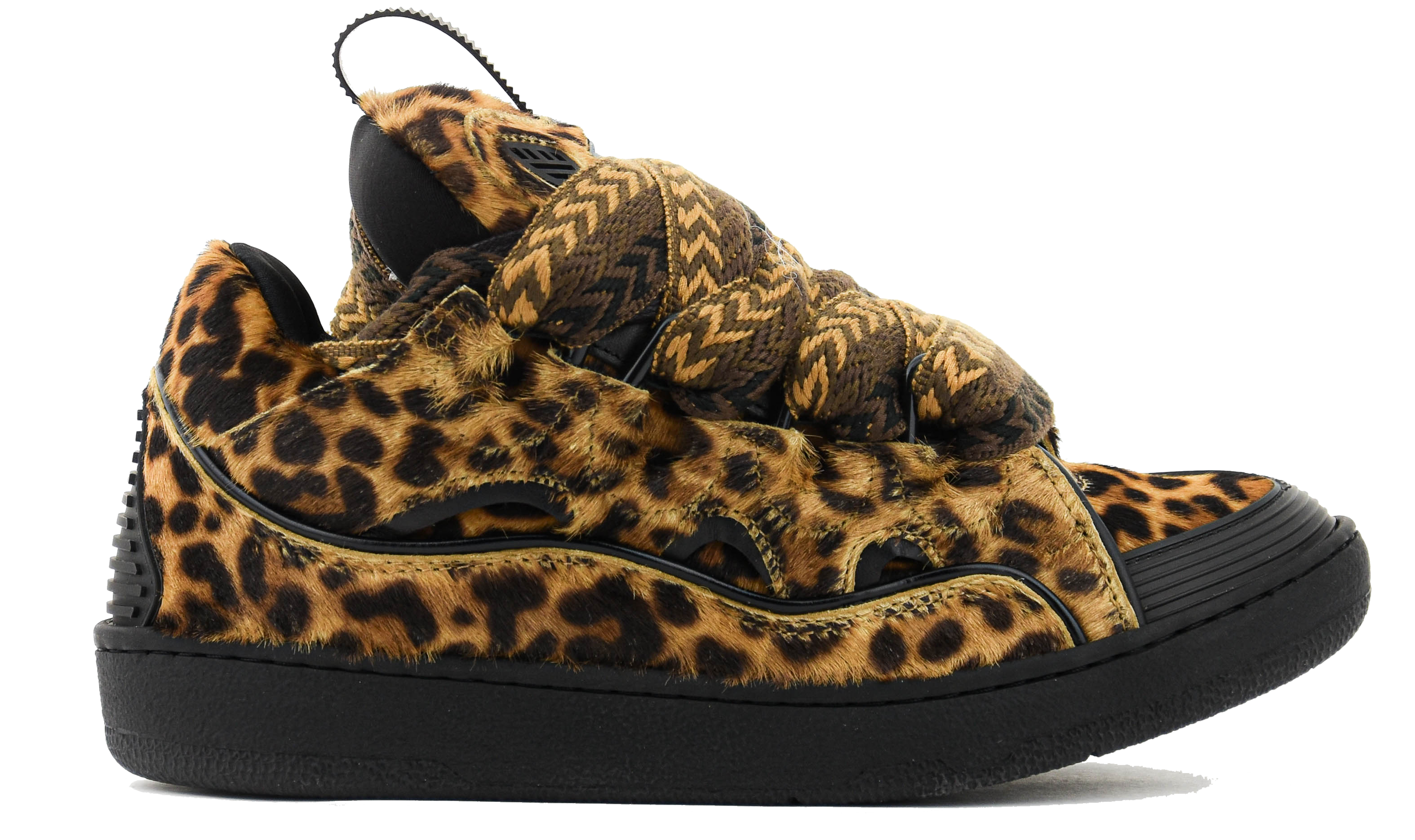 LANVIN CURB SNEAKER LEOPARD