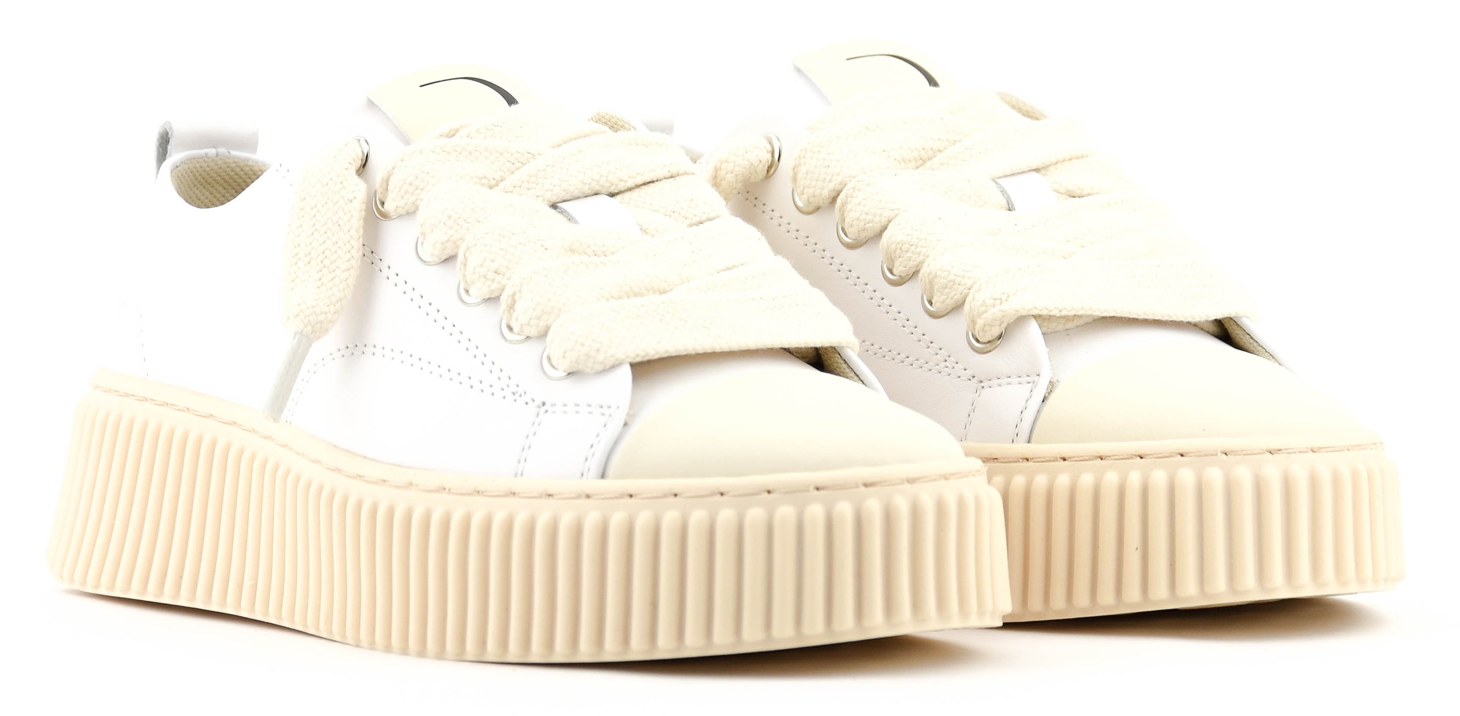 RHUN TREBLE SNEAKER WHITE LEATHER