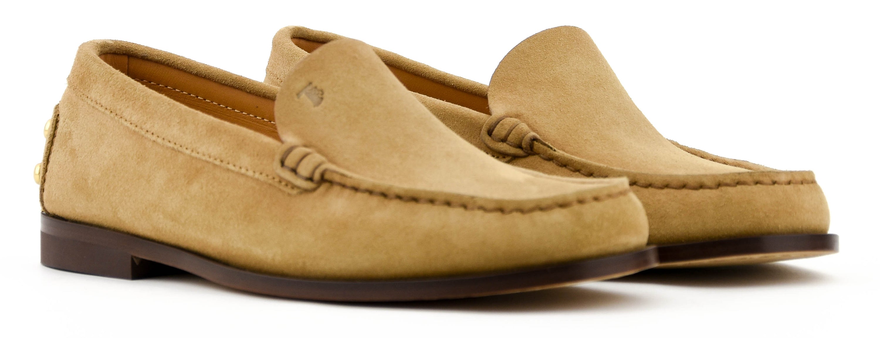 TODS METAL STUDS LOAFER CAMEL