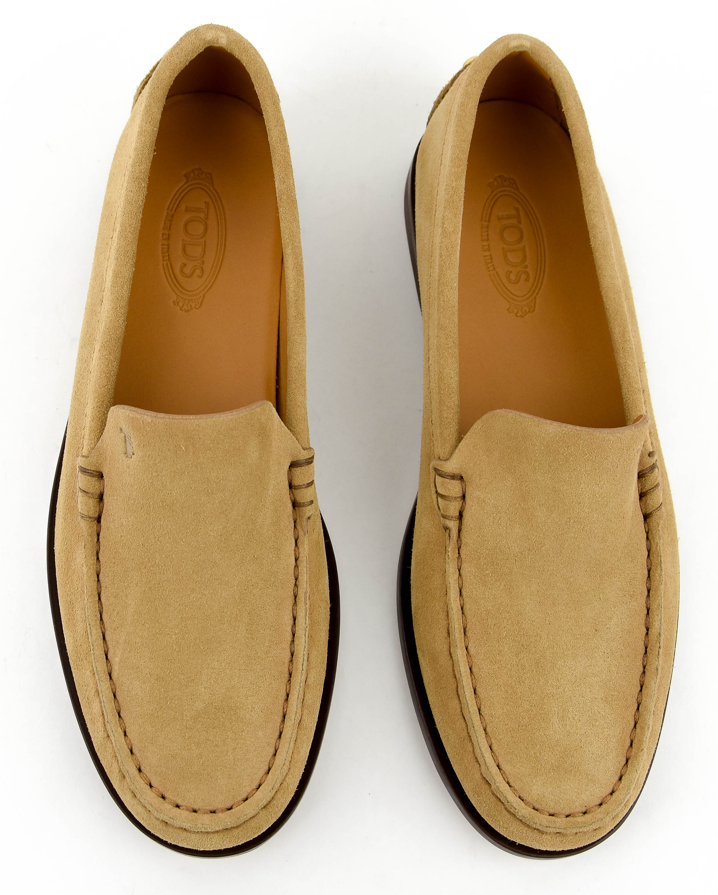 TODS METAL STUDS LOAFER CAMEL