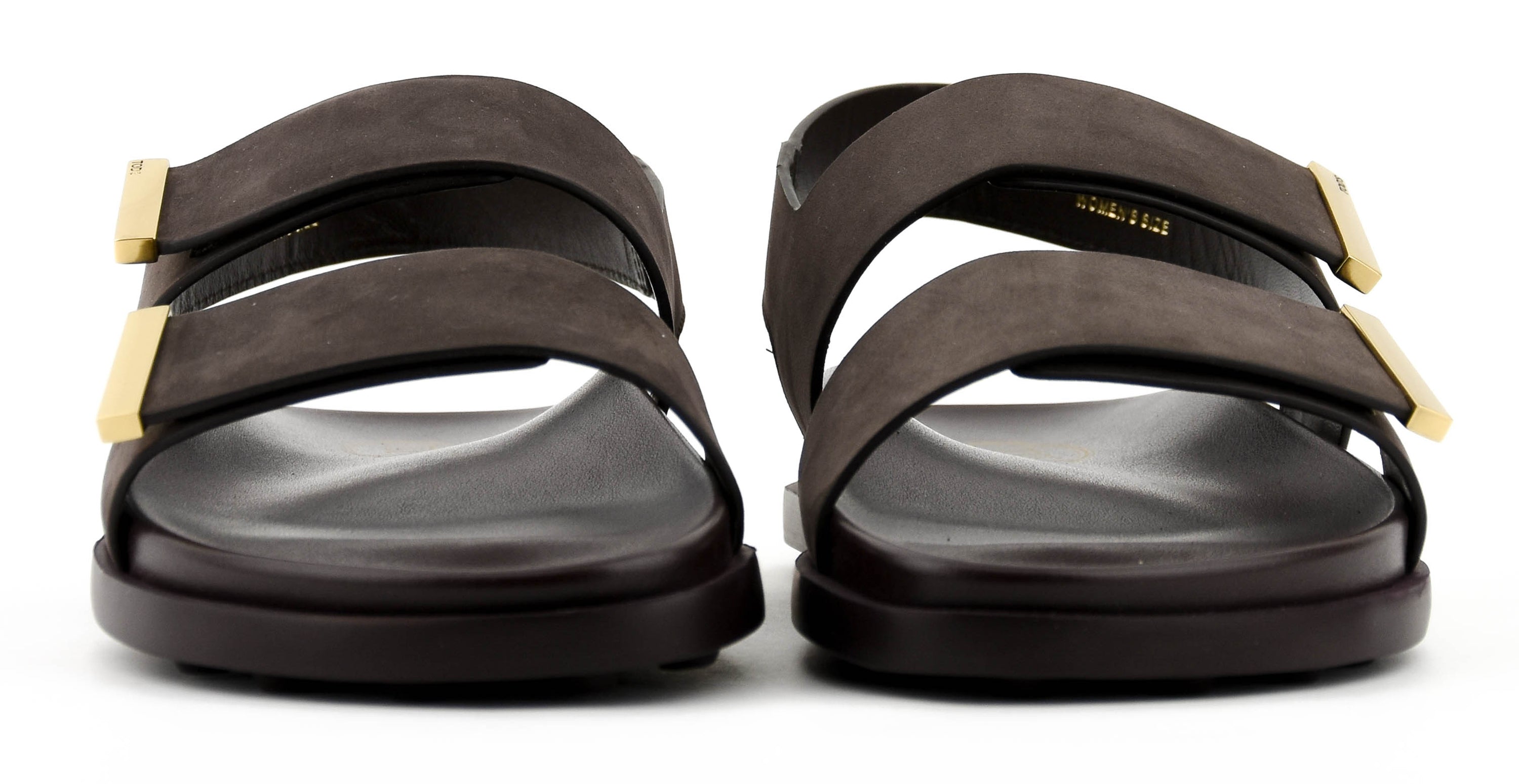 TODS TWO STRAP SANDAL BROWN