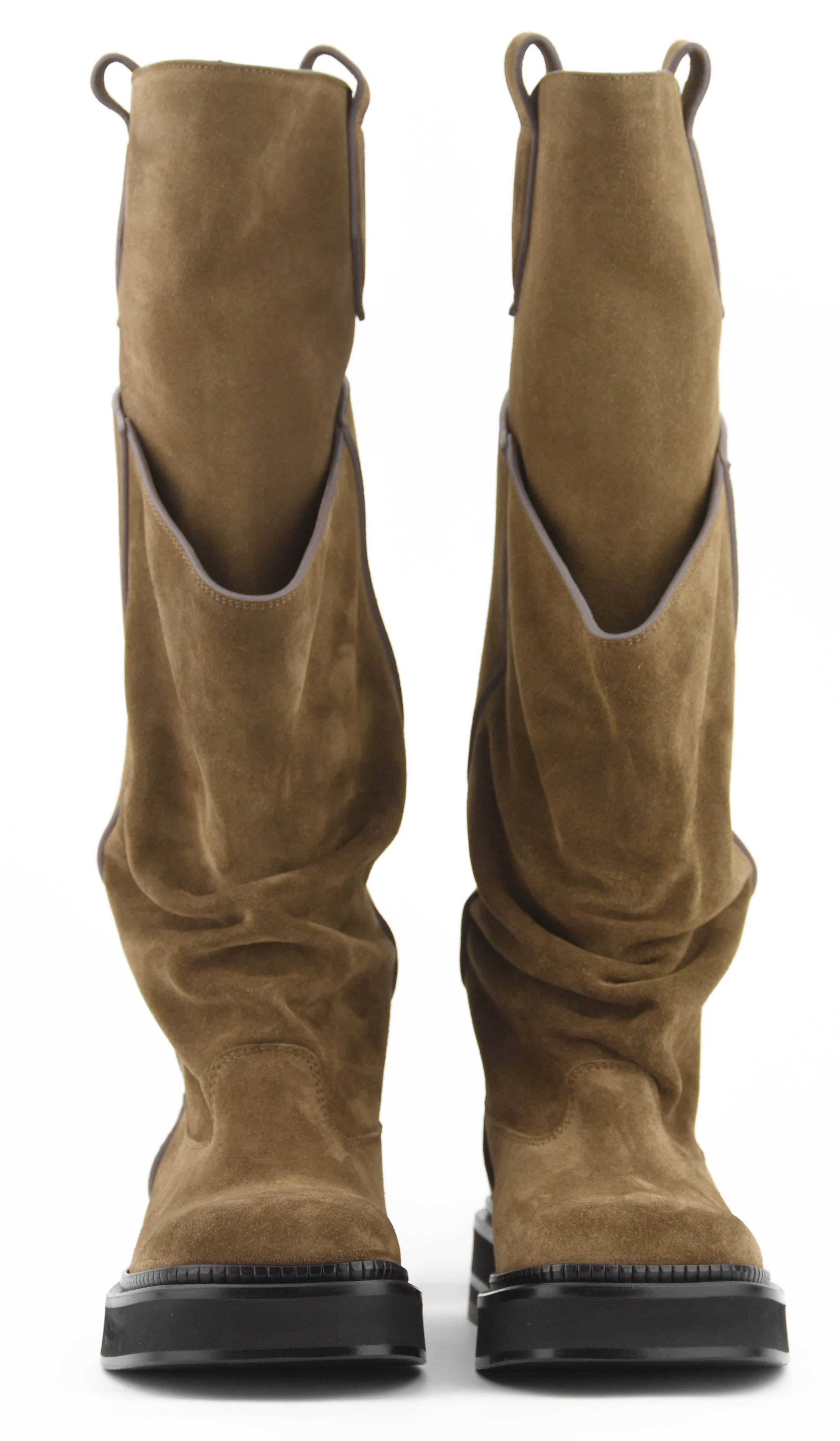 THE ATTICO LE PASSEGIATA BIKER BOOT BROWN