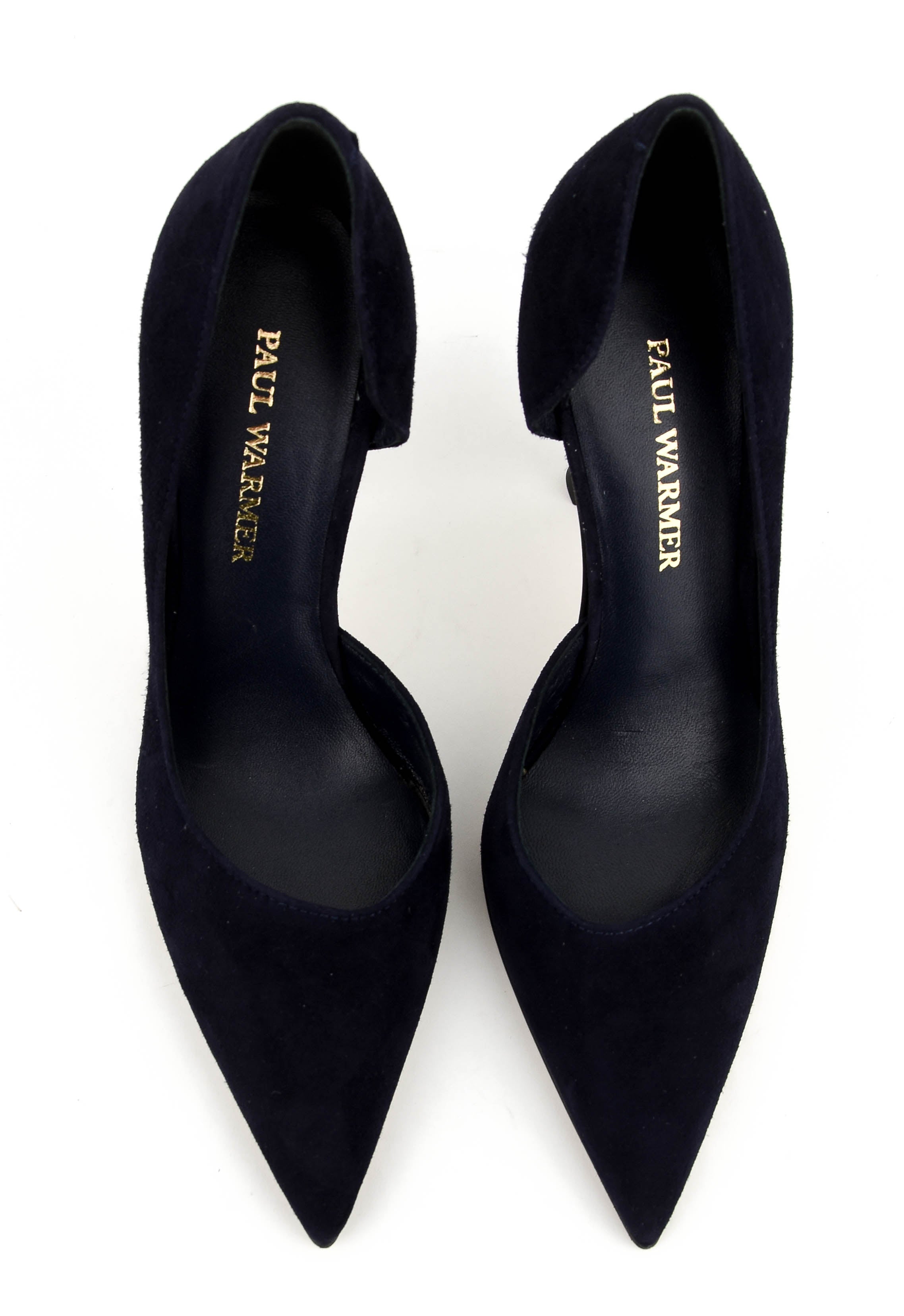 PAUL WARMER D'ORSAY PUMP DARK BLUE SUEDE