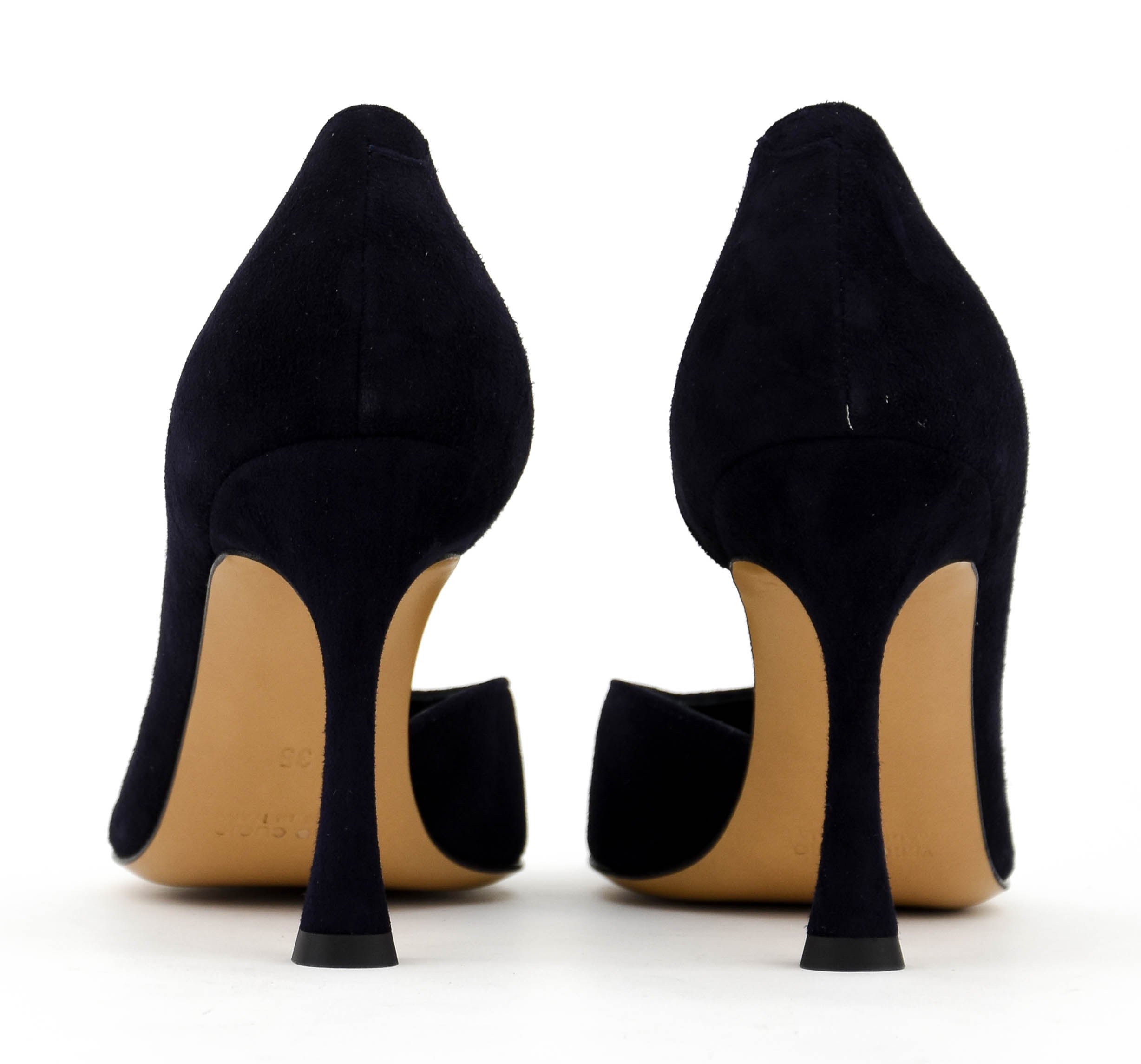 PAUL WARMER D'ORSAY PUMP DARK BLUE SUEDE