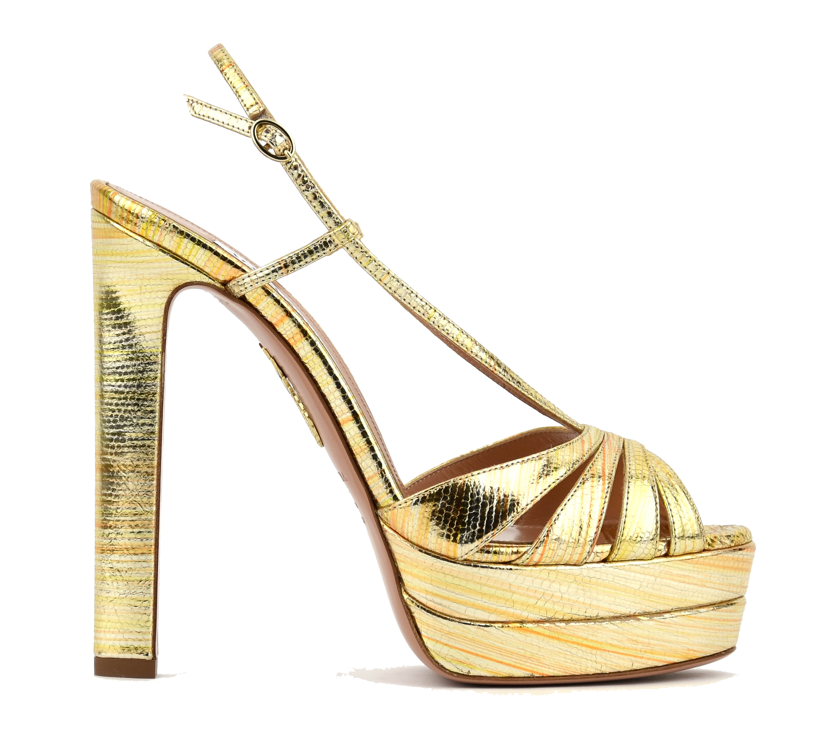 AQUAZZURA AIMEE SANDAL 130 GOLD