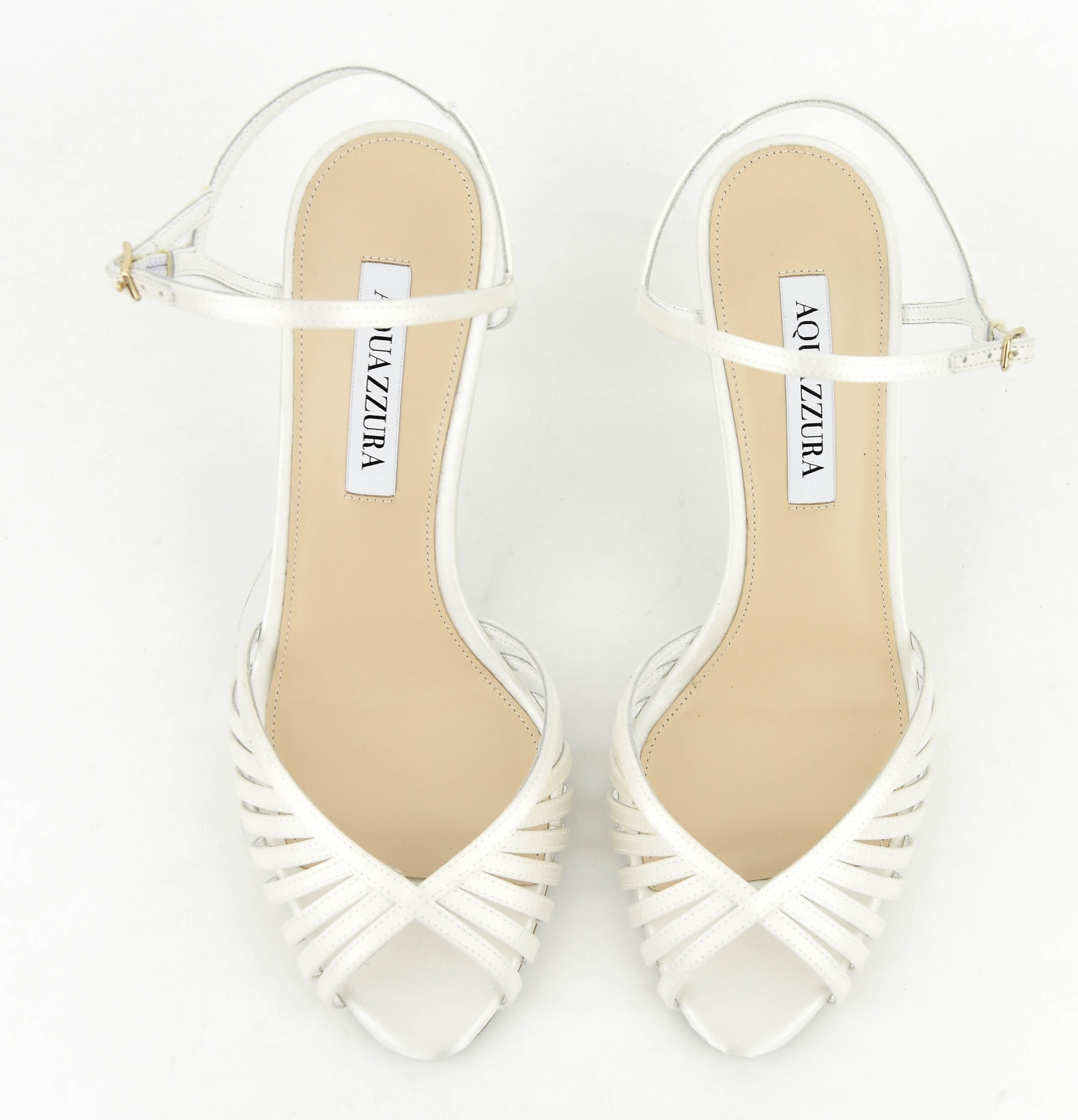 AQUAZZURA HOLD ME SANDAL WHITE
