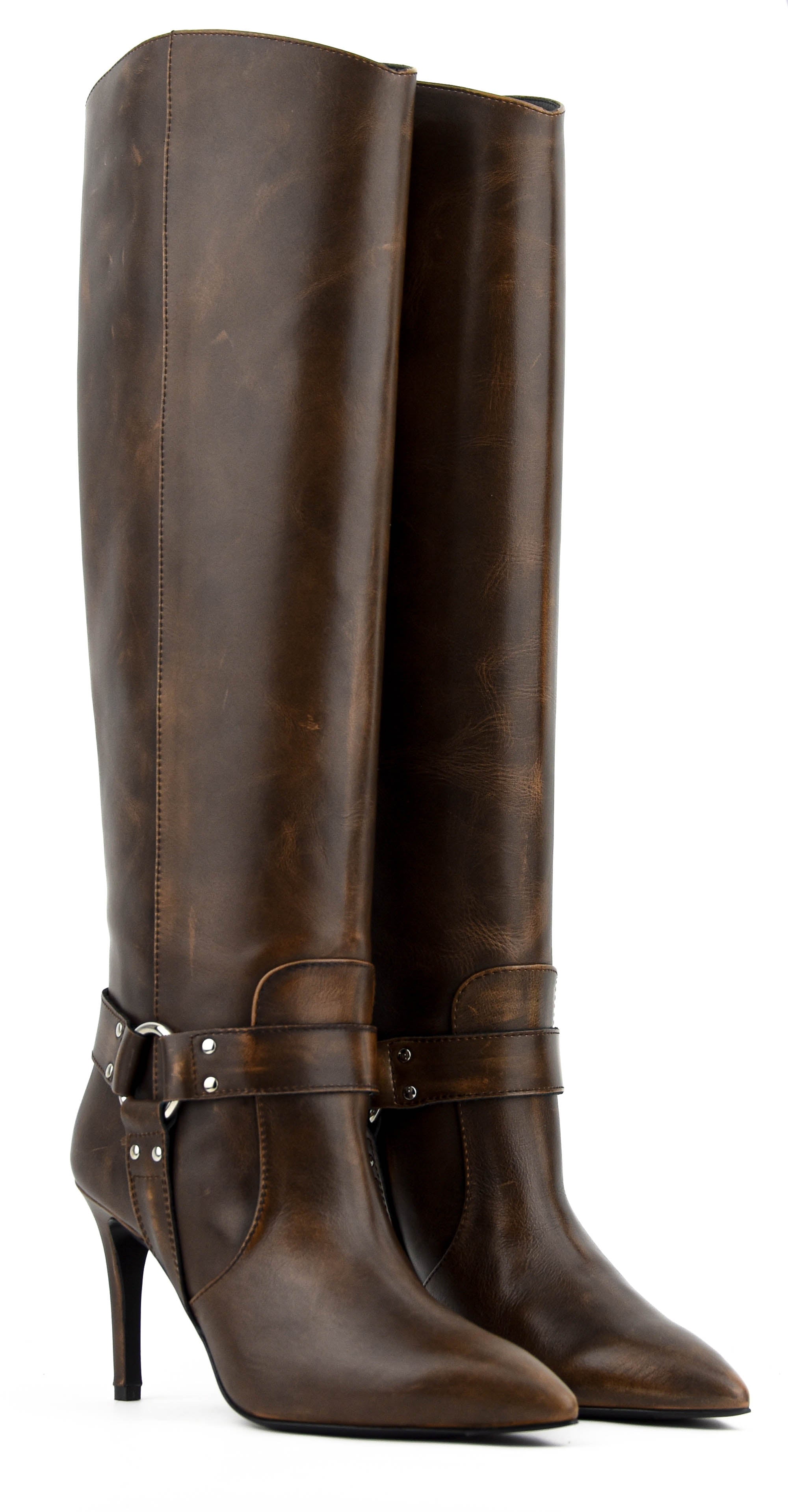 PAUL WARMER ARIZONA LONG BOOT VINTAGE BROWN