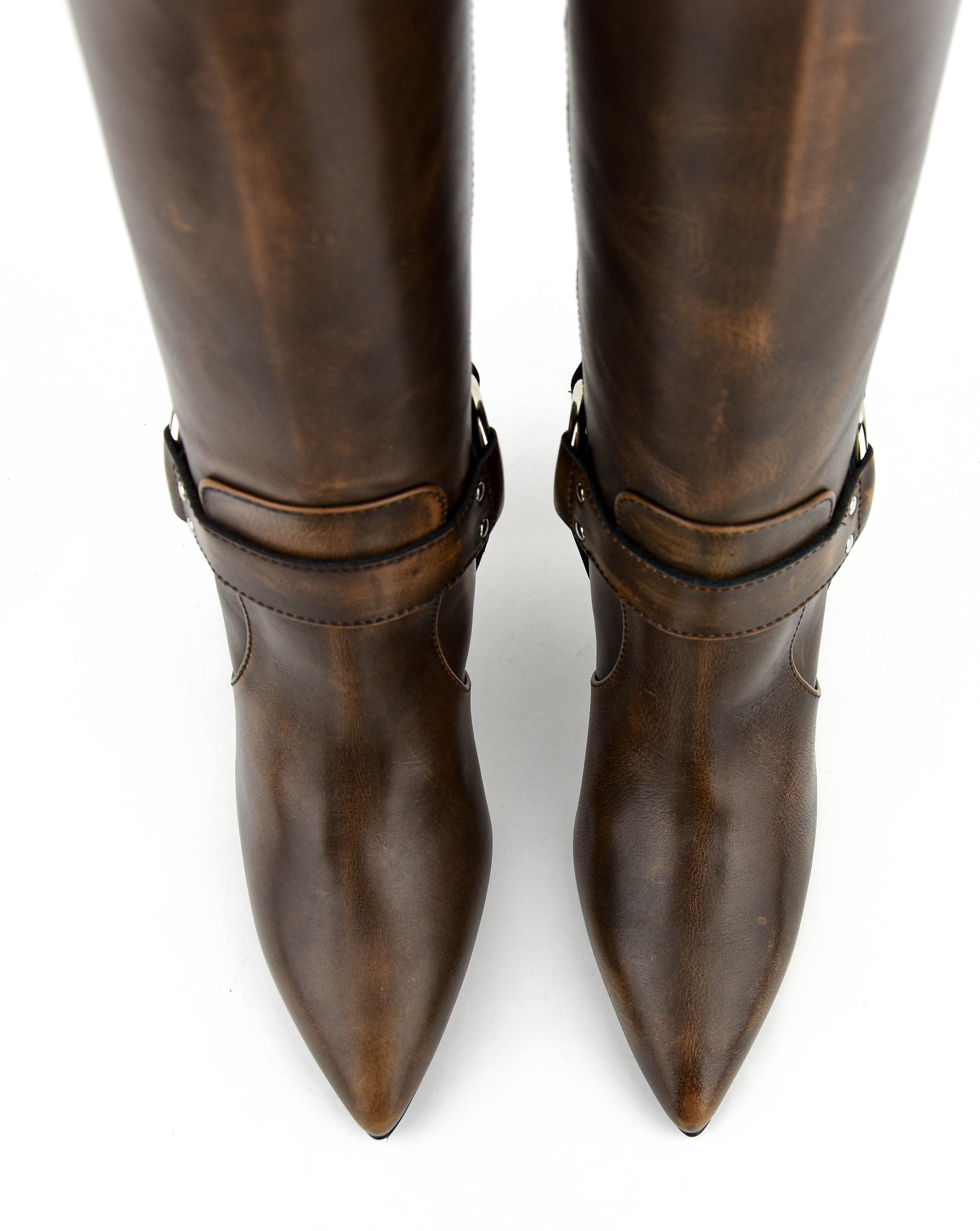 PAUL WARMER ARIZONA LONG BOOT VINTAGE BROWN