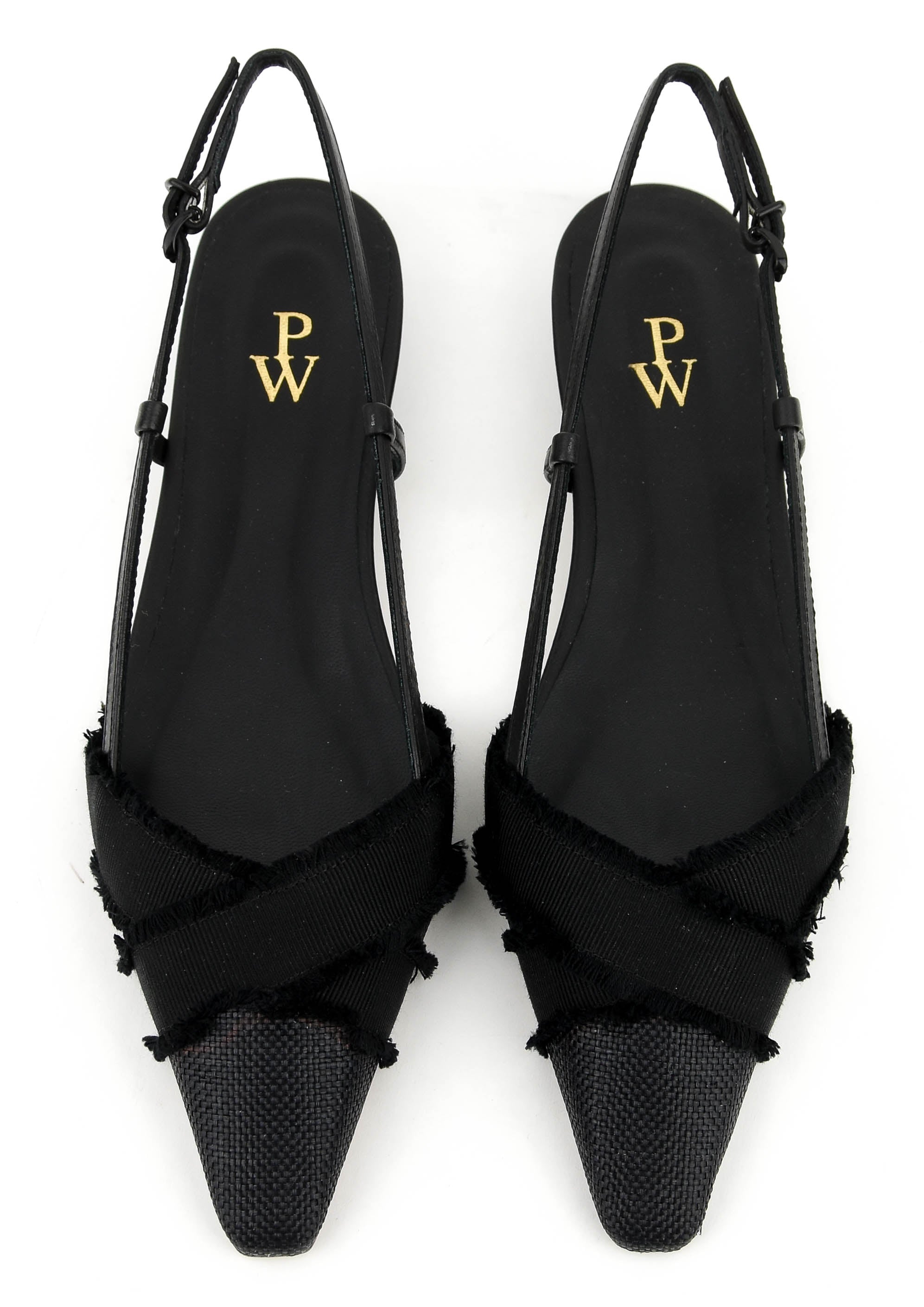 PAUL WARMER IRIS FLAT SLING BALLERINA BLACK