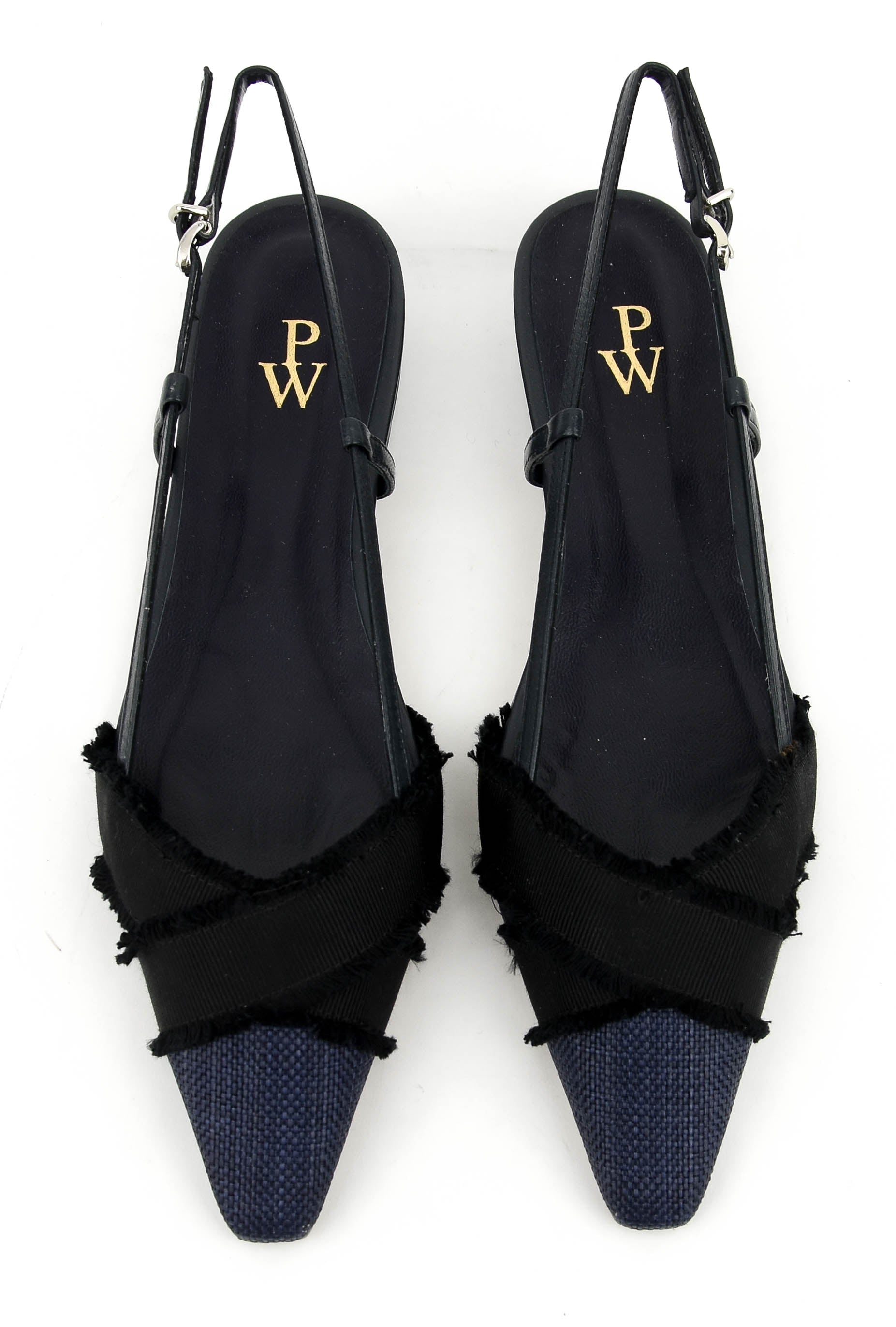 PAUL WARMER IRIS FLAT SLING BALLERINA BLUE