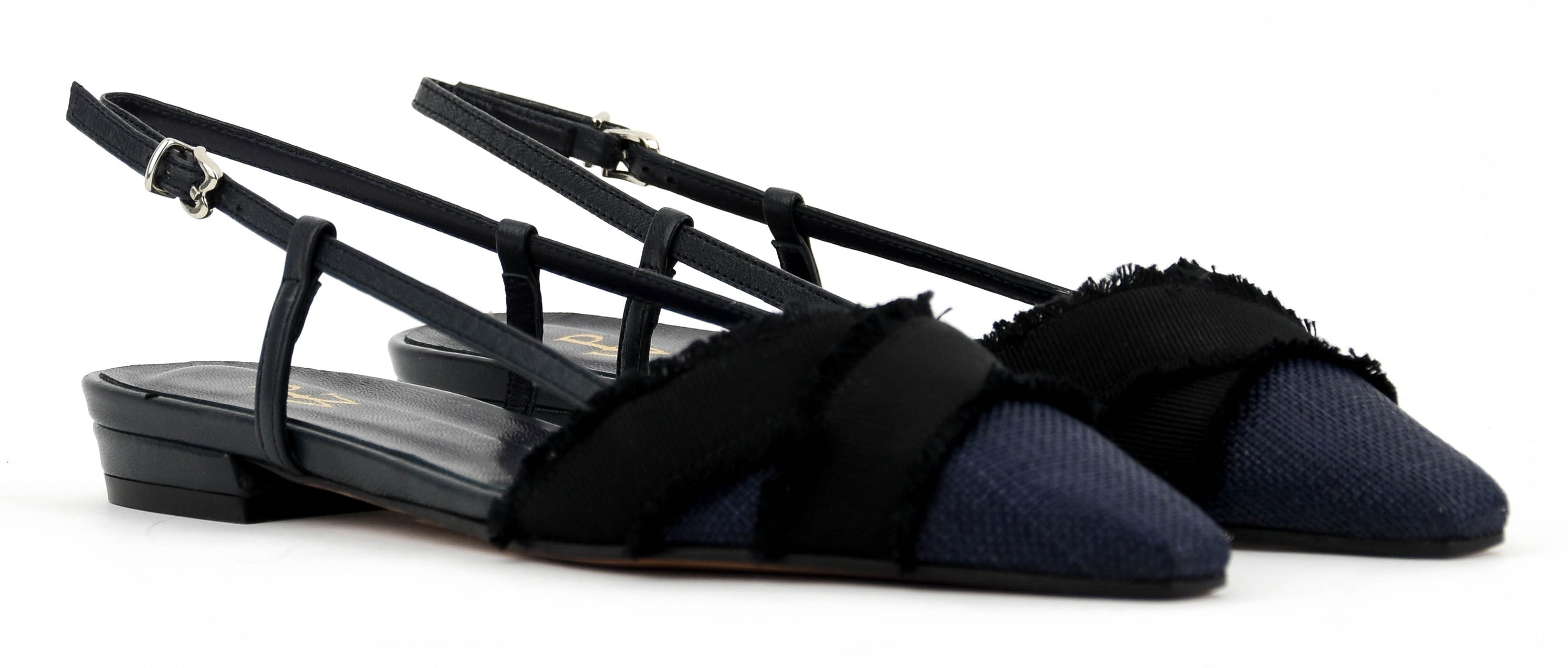 PAUL WARMER IRIS FLAT SLING BALLERINA BLUE