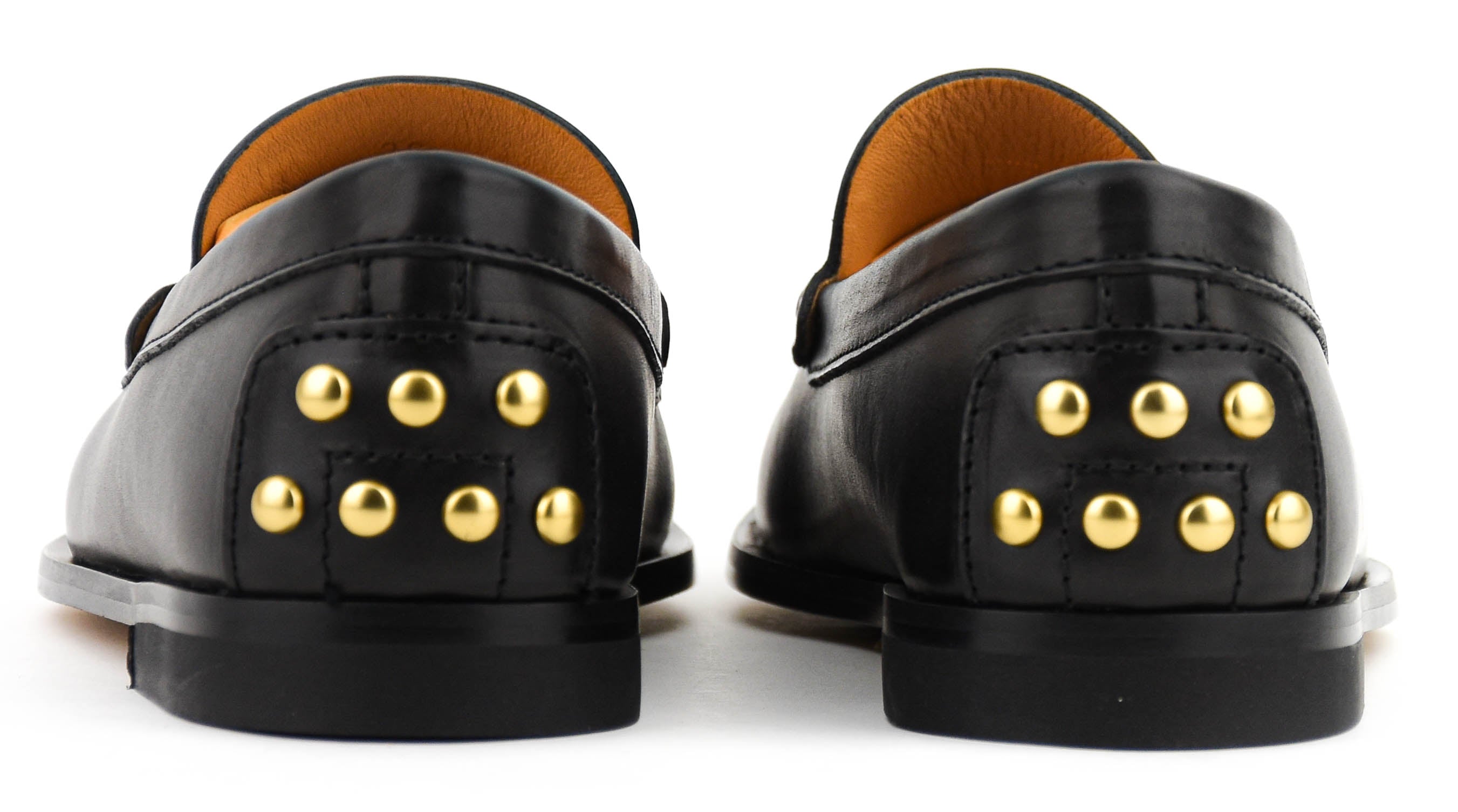 TODS METAL STUDS LOAFER BLACK