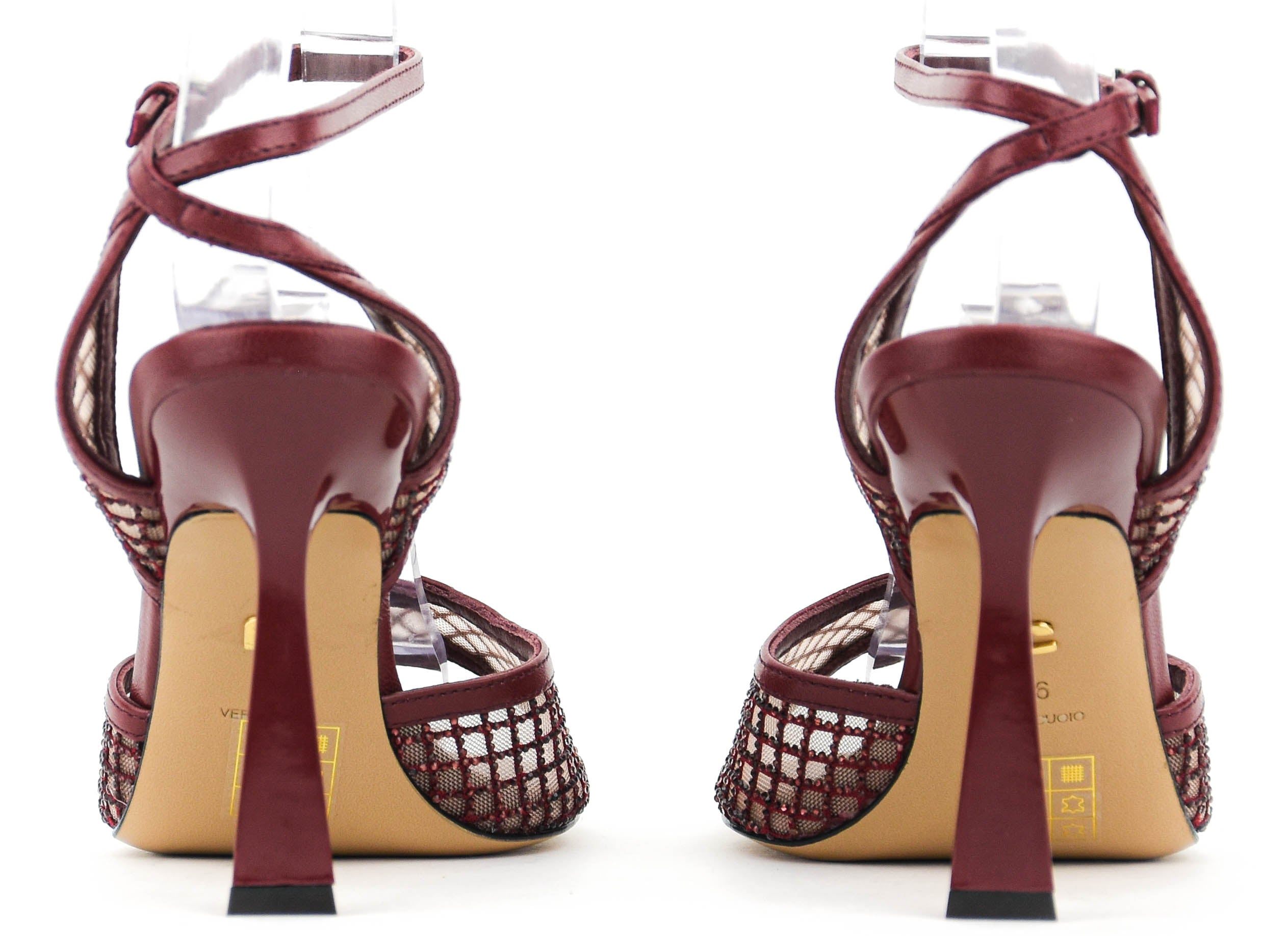 LOLA CRUZ RUBY SANDAL 95 BURGUNDY