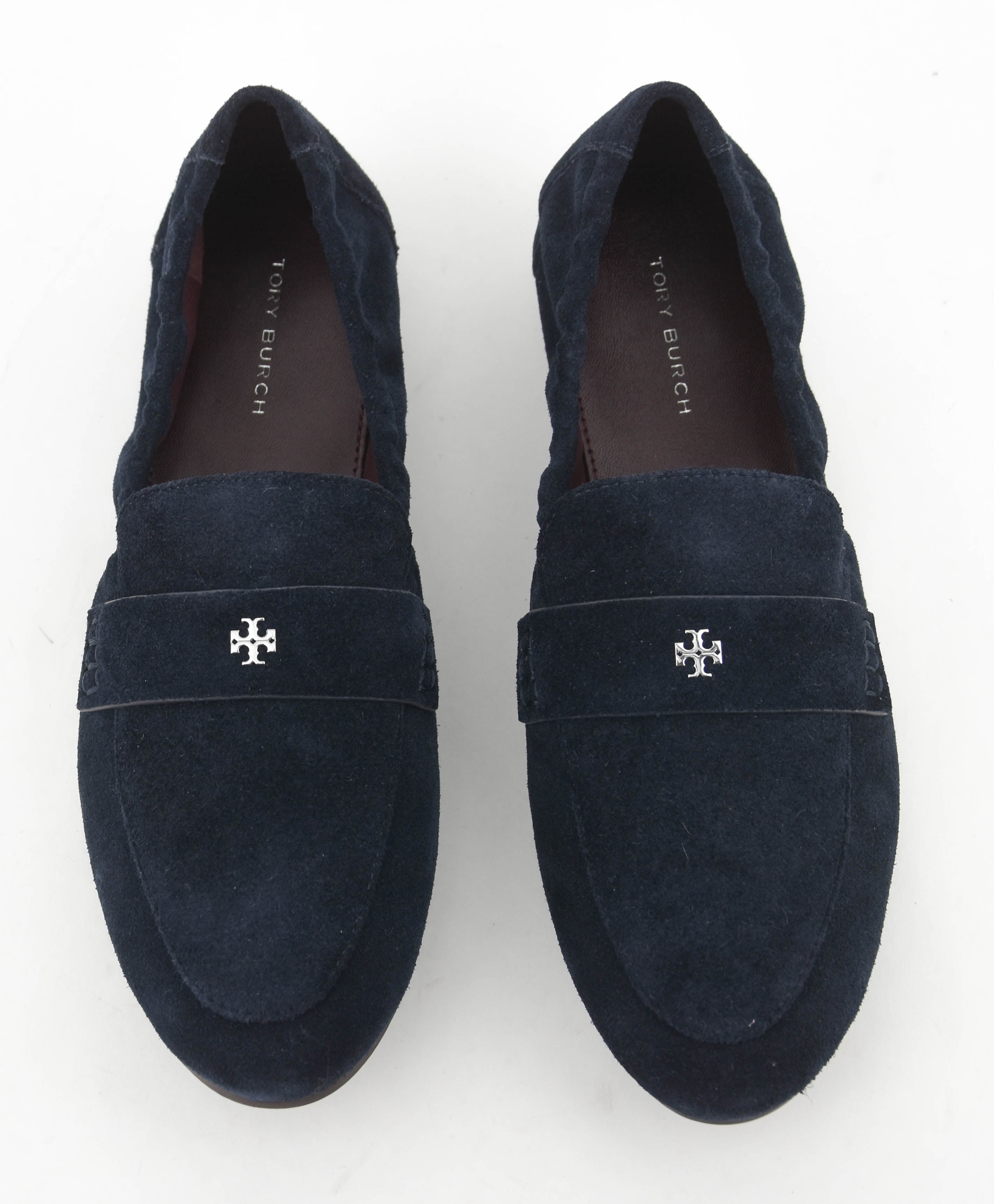 TORY BURCH BALLET LOAFER NAVY SUEDE