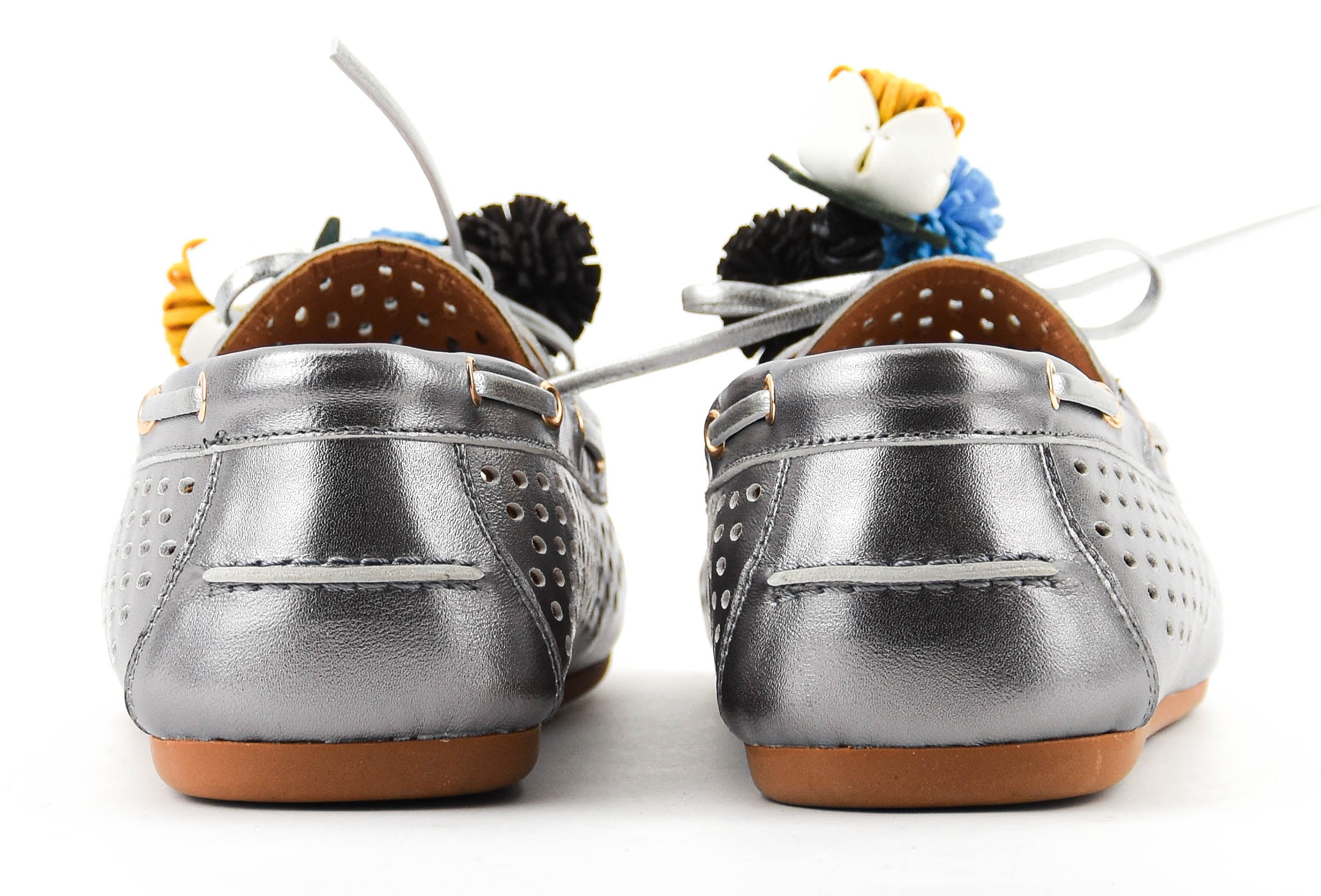 TORAL KARMEL LOAFER ARGENTO POMPOM