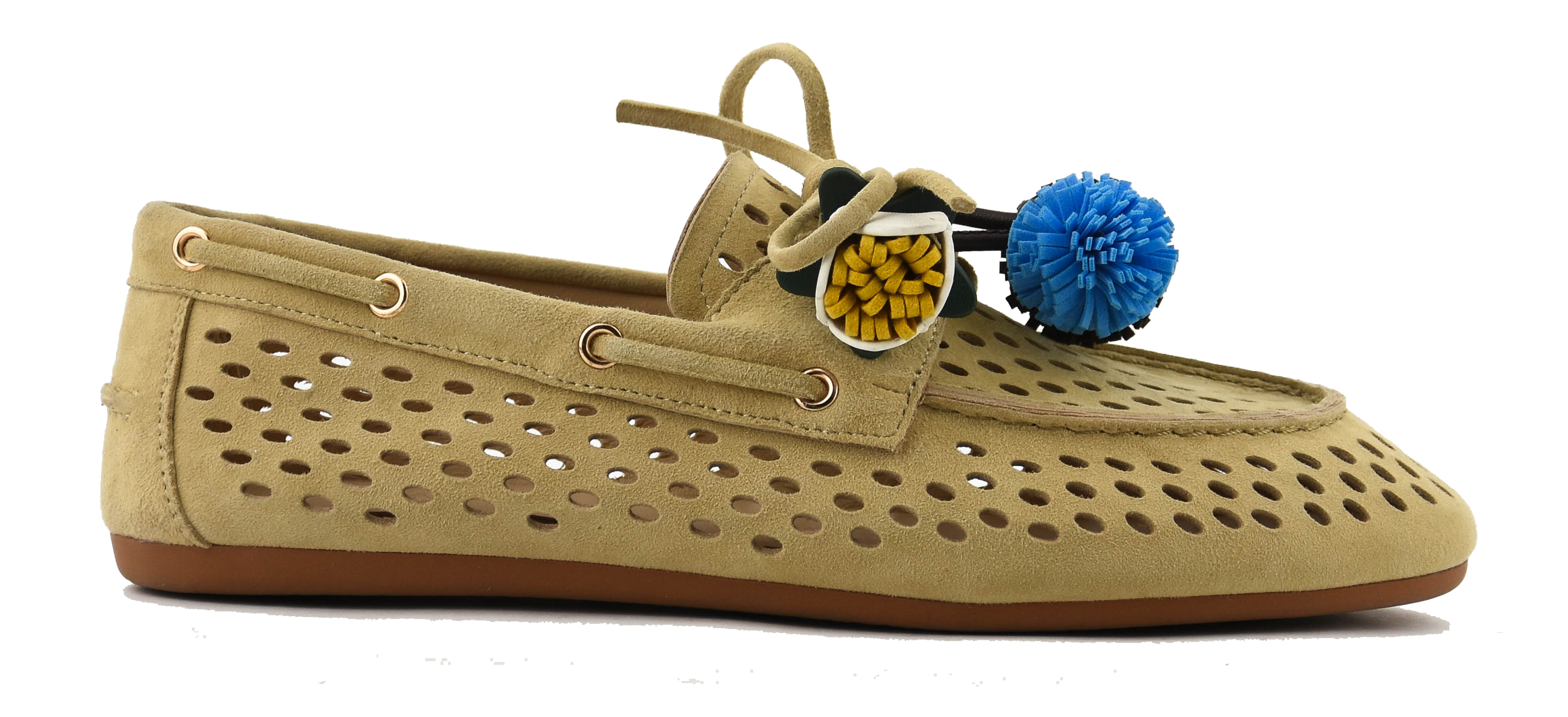 TORAL KARMEL LOAFER BEIGE POMPOM
