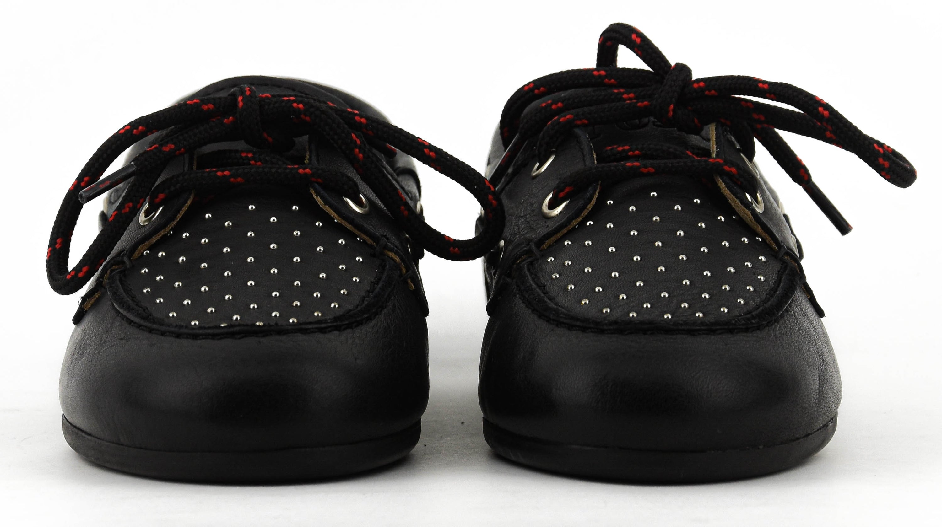 POSA BOAT LOAFER STUDS BLACK