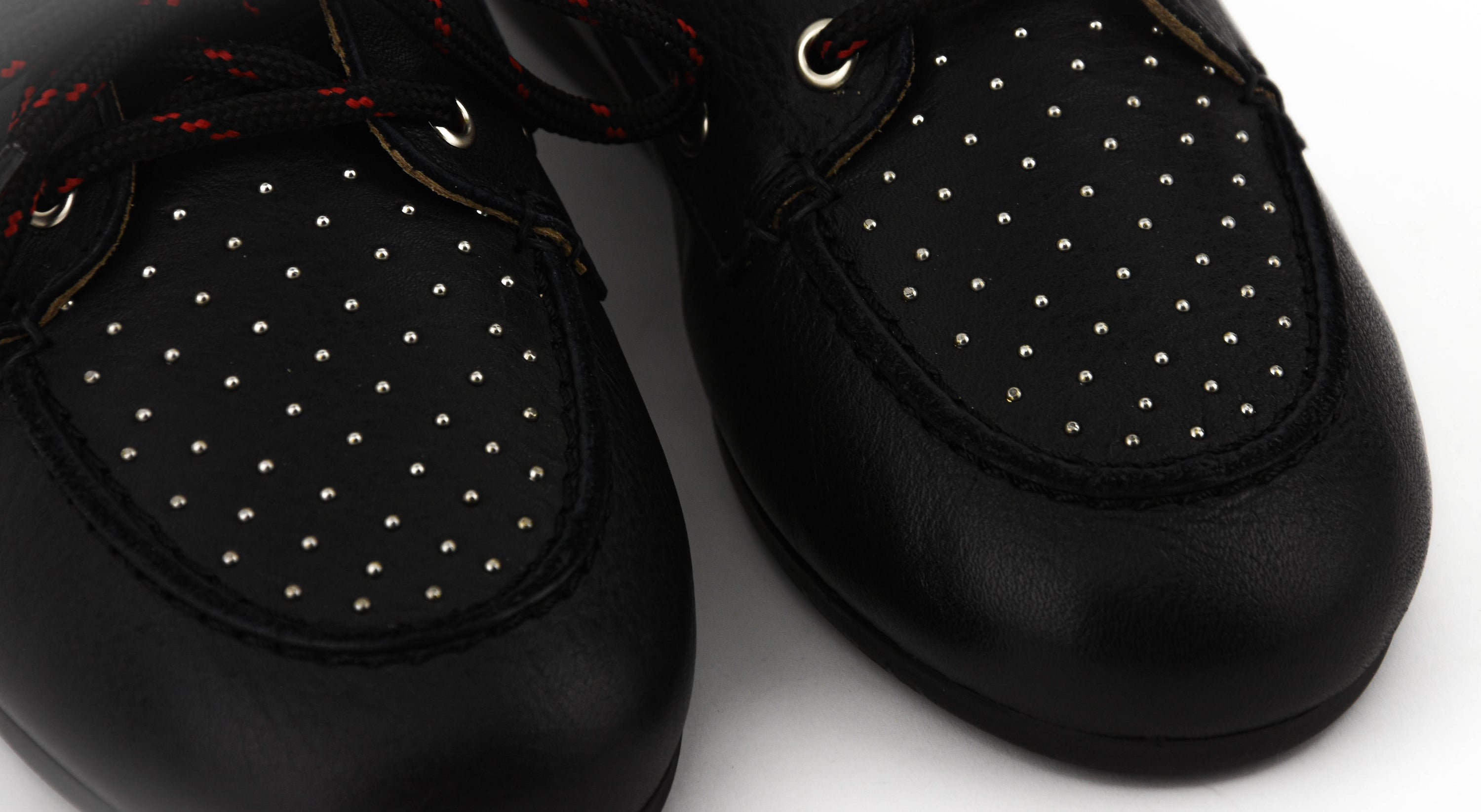 POSA BOAT LOAFER STUDS BLACK