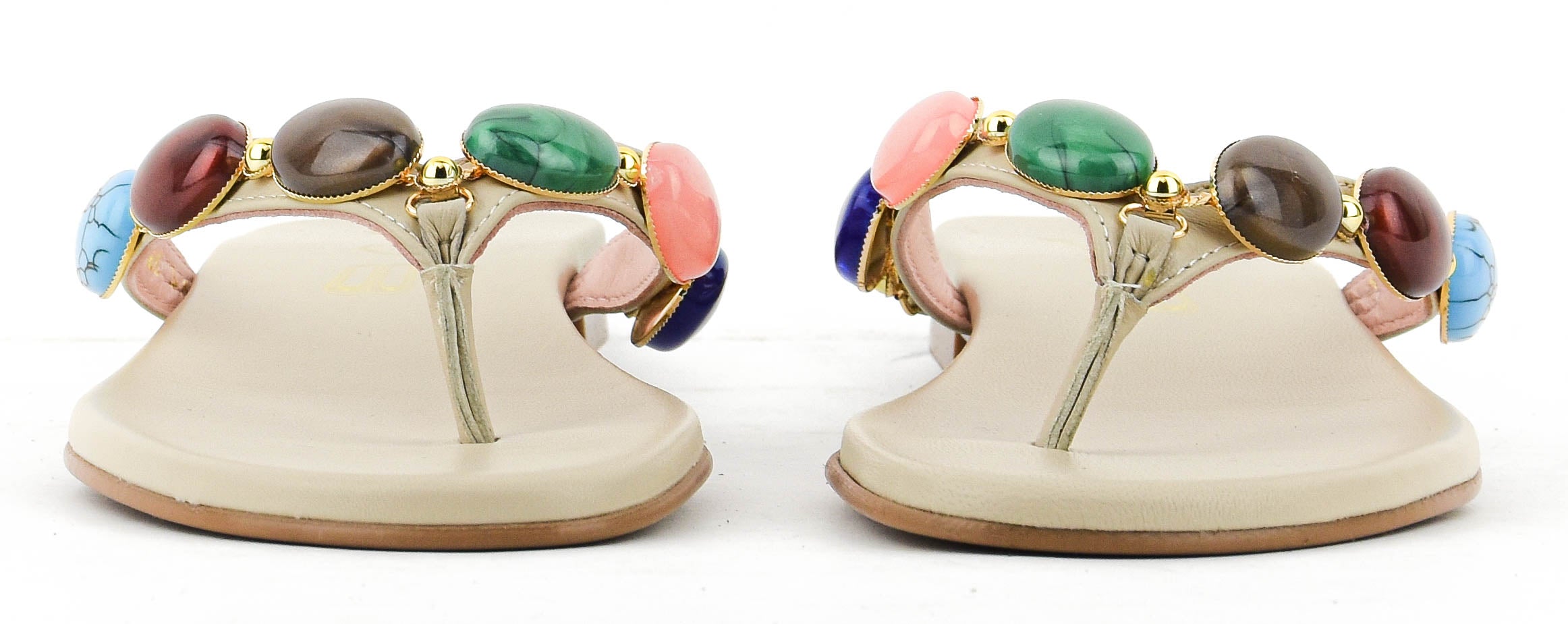 PRETTY BALLERINA JUDY SANDAL BEADS WHITE