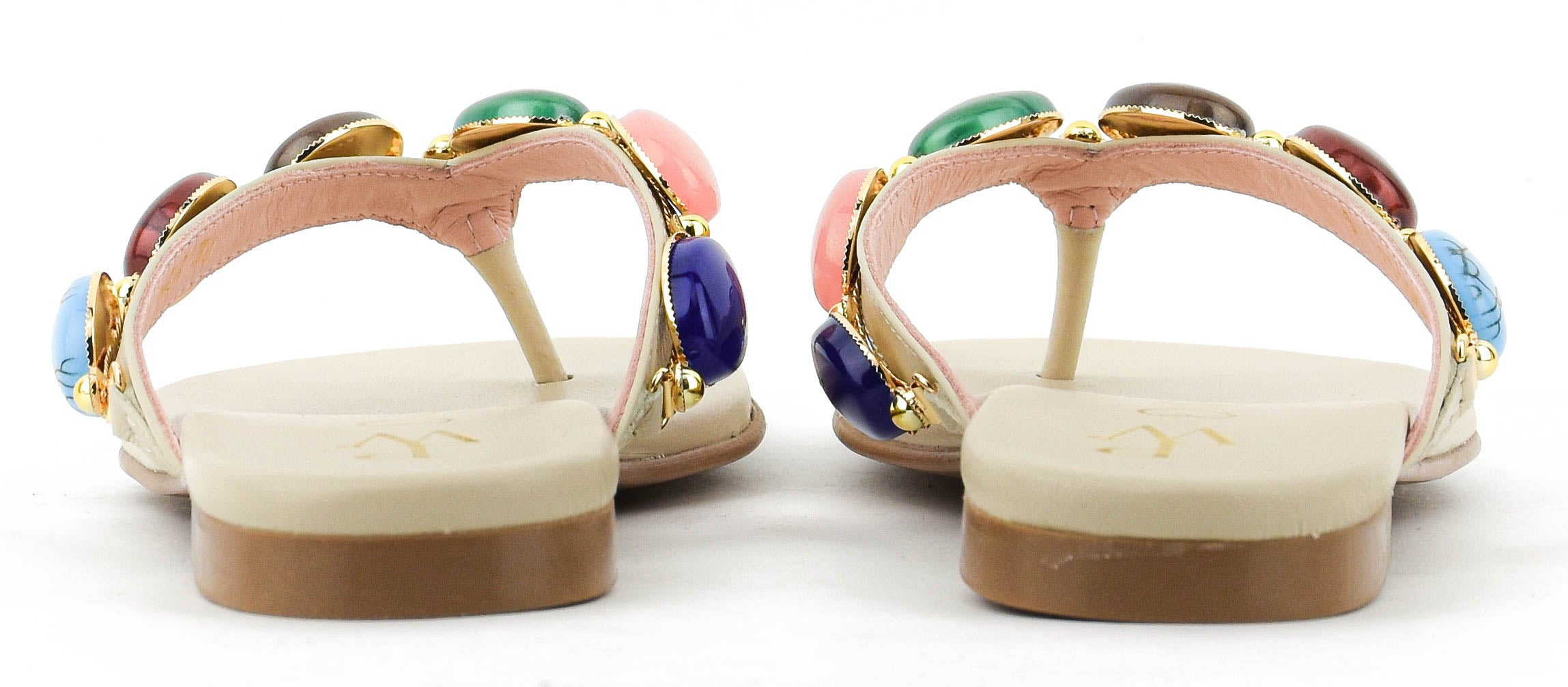 PRETTY BALLERINA JUDY SANDAL BEADS WHITE